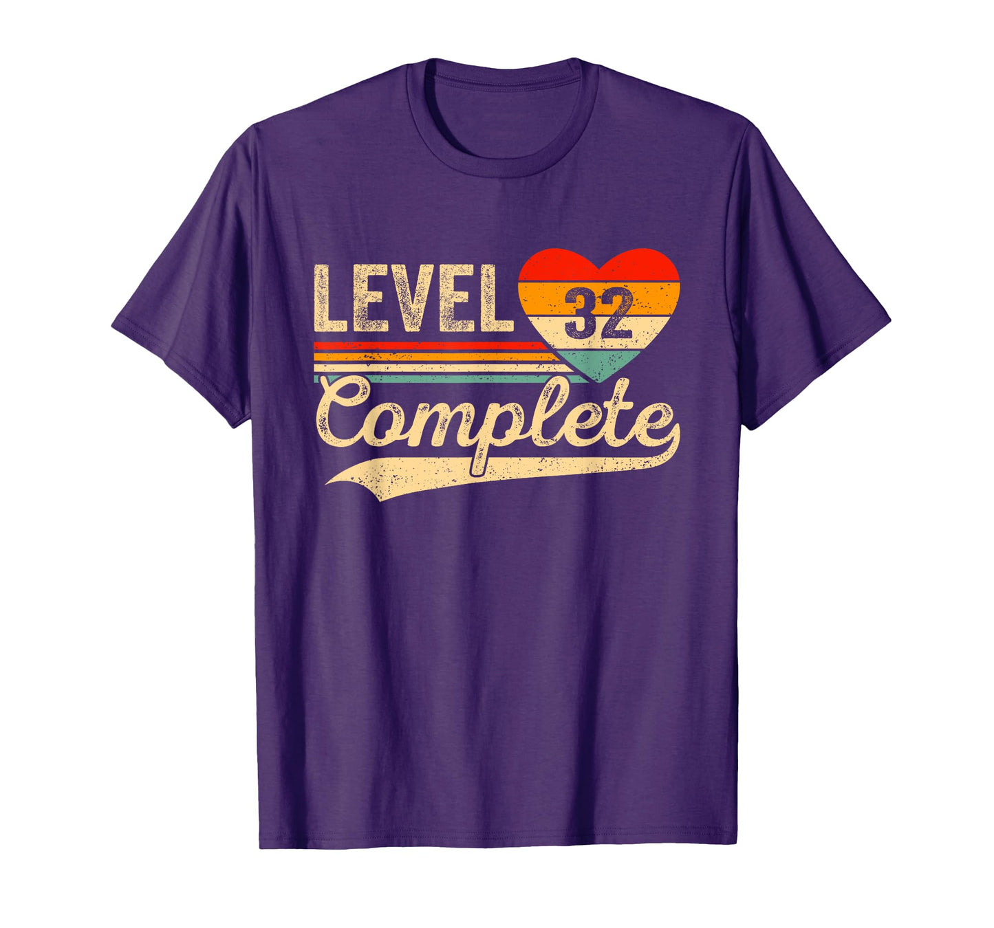 Level 32 Complete 32 Years Video Gamer Wedding Anniversary T-Shirt