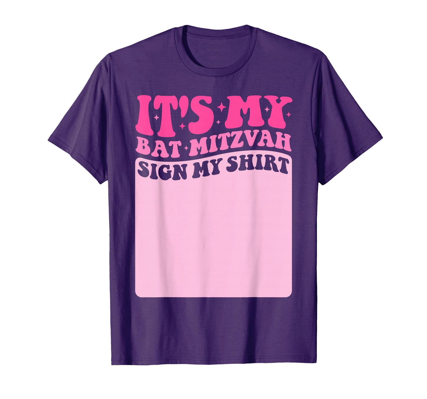 It's My Bat Mitzvah Sign My Shirt Cute Groovy Girls Party T-Shirt