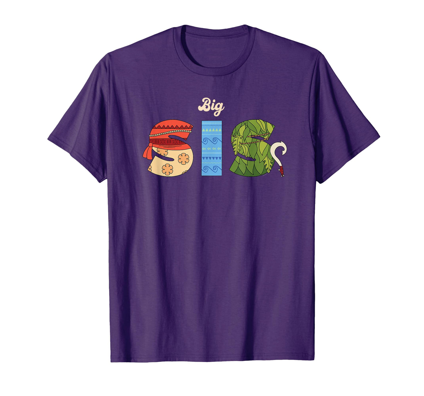 Disney Moana Letters "Big Sis" Family Trip Vacation T-Shirt