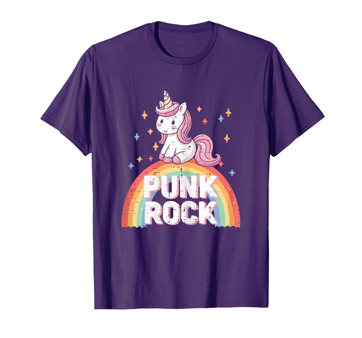 Music Rocker Unicorn Punk Rock Cute Toddler Girls Kids Women T-Shirt
