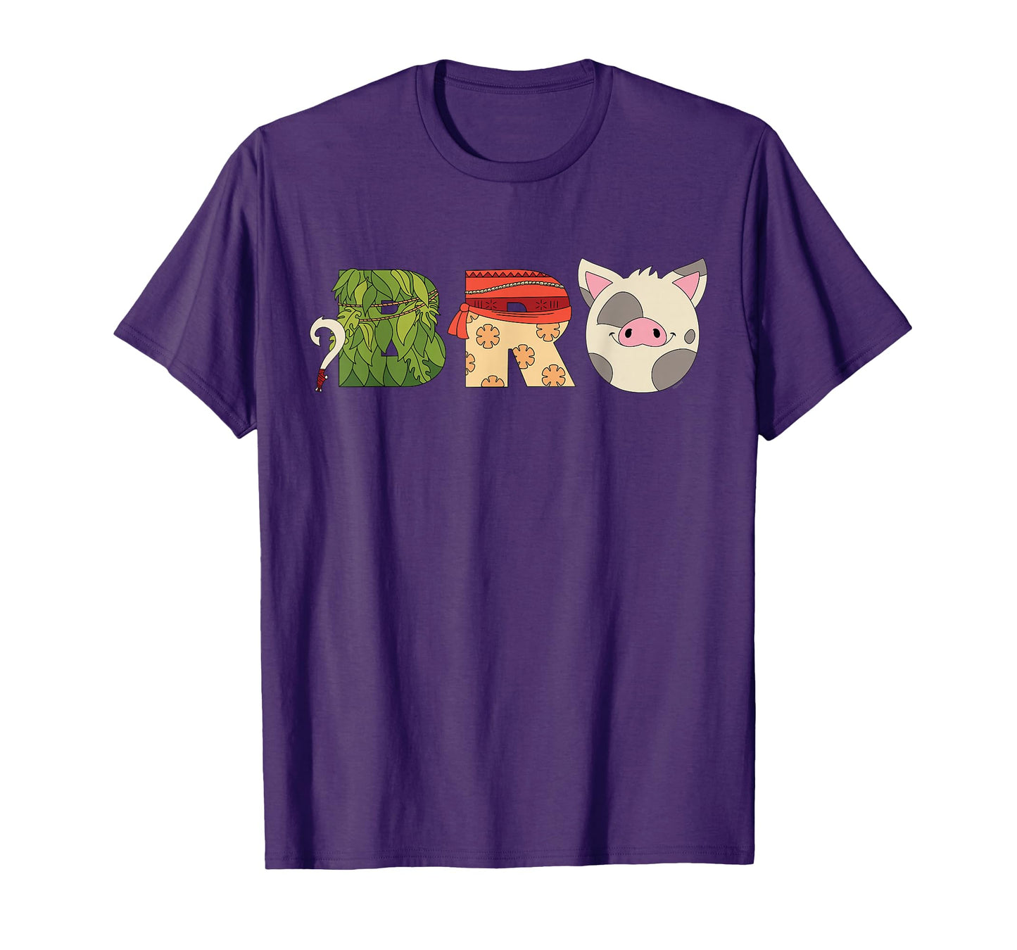 Disney Moana Letters "Bro" Brother Family Trip Vacation T-Shirt