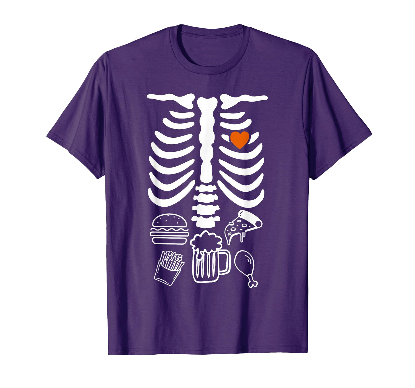 Beer Belly & Baby Skeleton Pregnancy Couples Halloween Dad T-Shirt