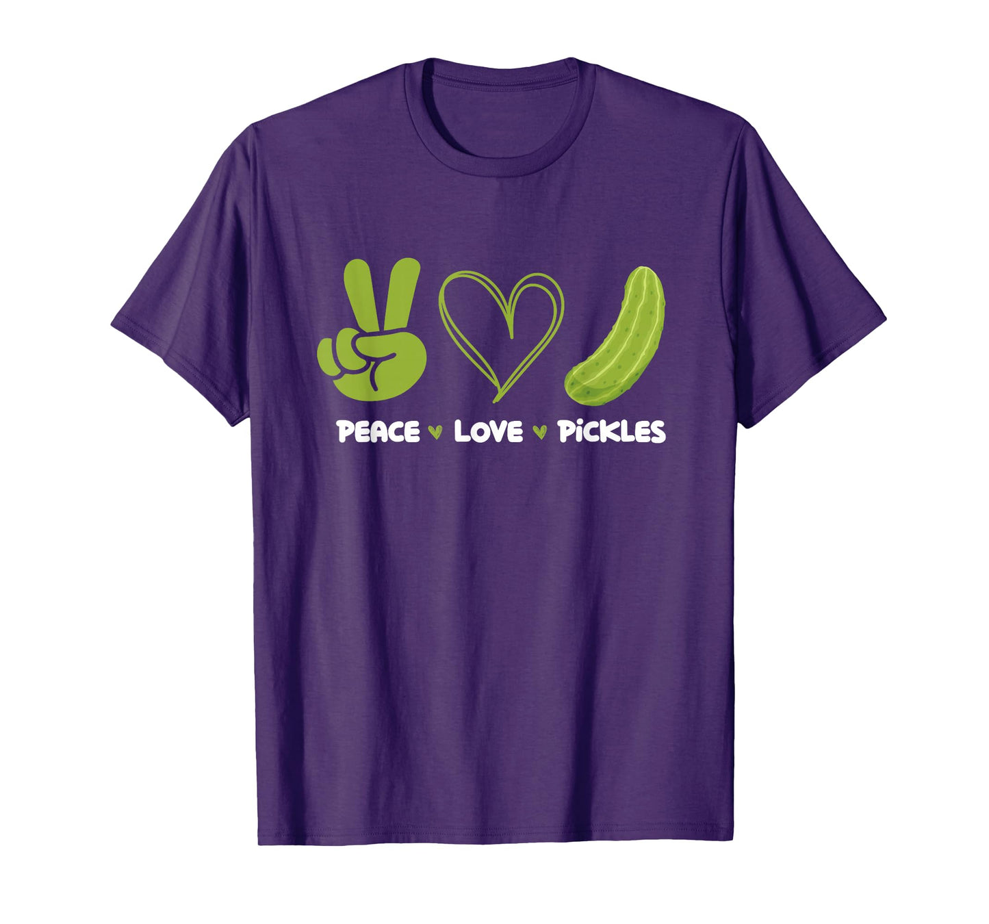 Peace Love Pickles - Dill Pickle Lover Pickling Cucumber T-Shirt