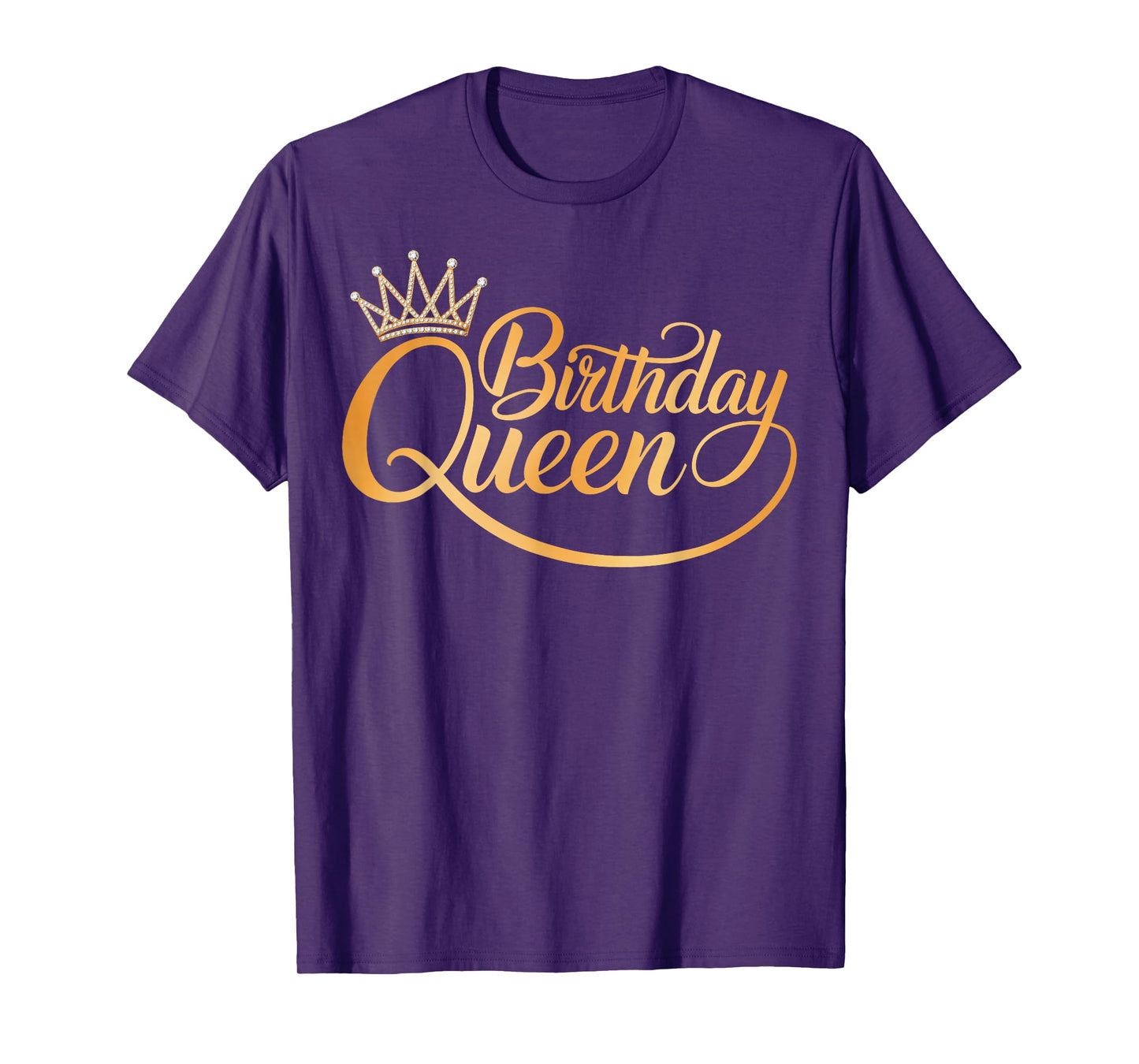 Birthday Queen Crown American Afro Women Girls Bday Party T-Shirt