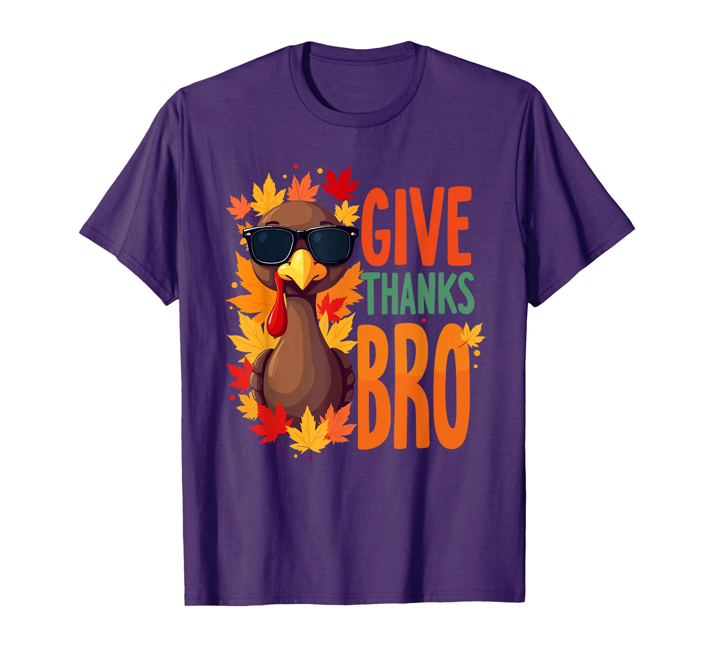 Give Thanks Bro Cute Turkey Toddler Thankful Thanksgiving T-Shirt