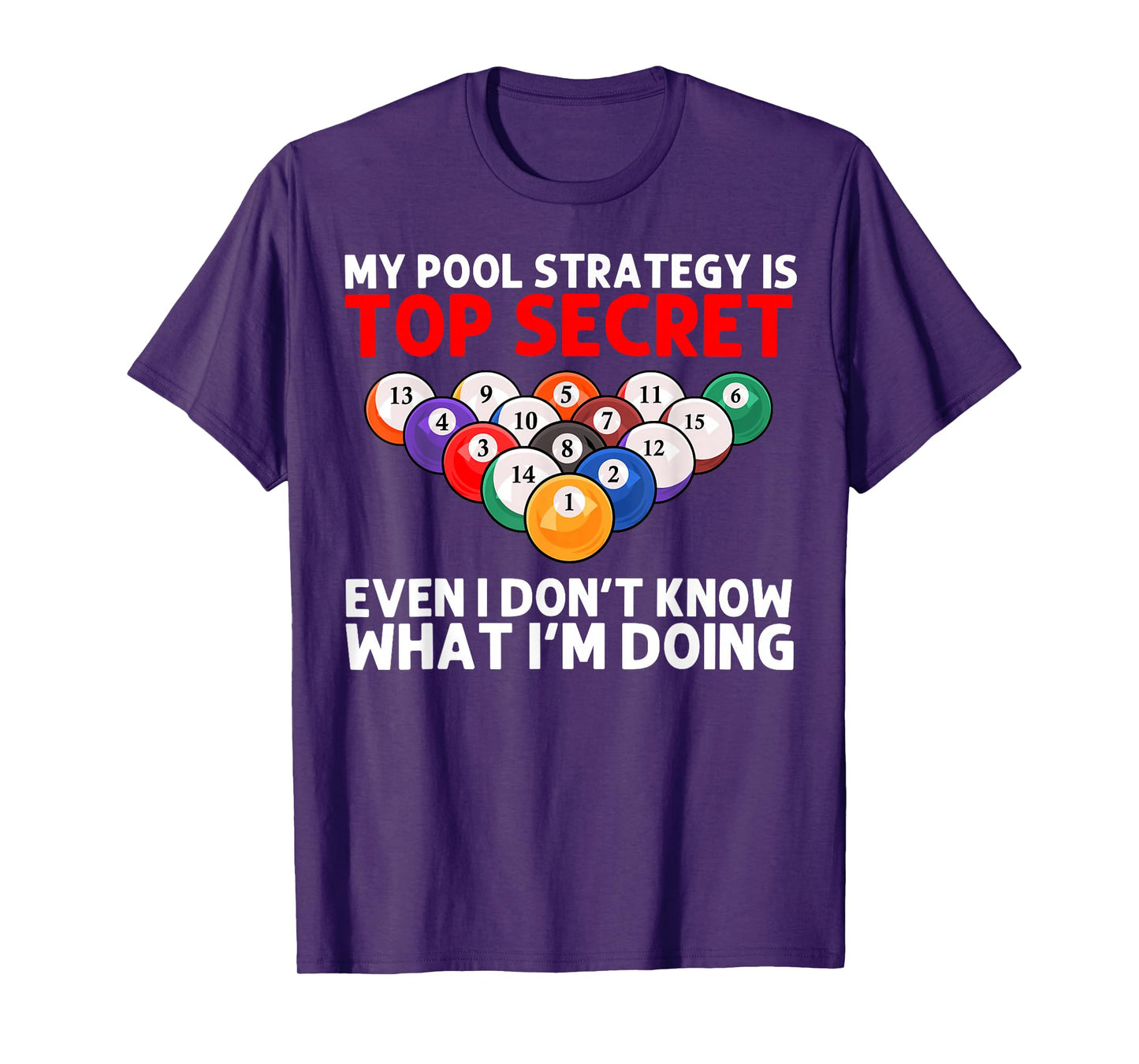 Funny Billiards Art for Men Women Billiard Lover Pool Player T-Shirt