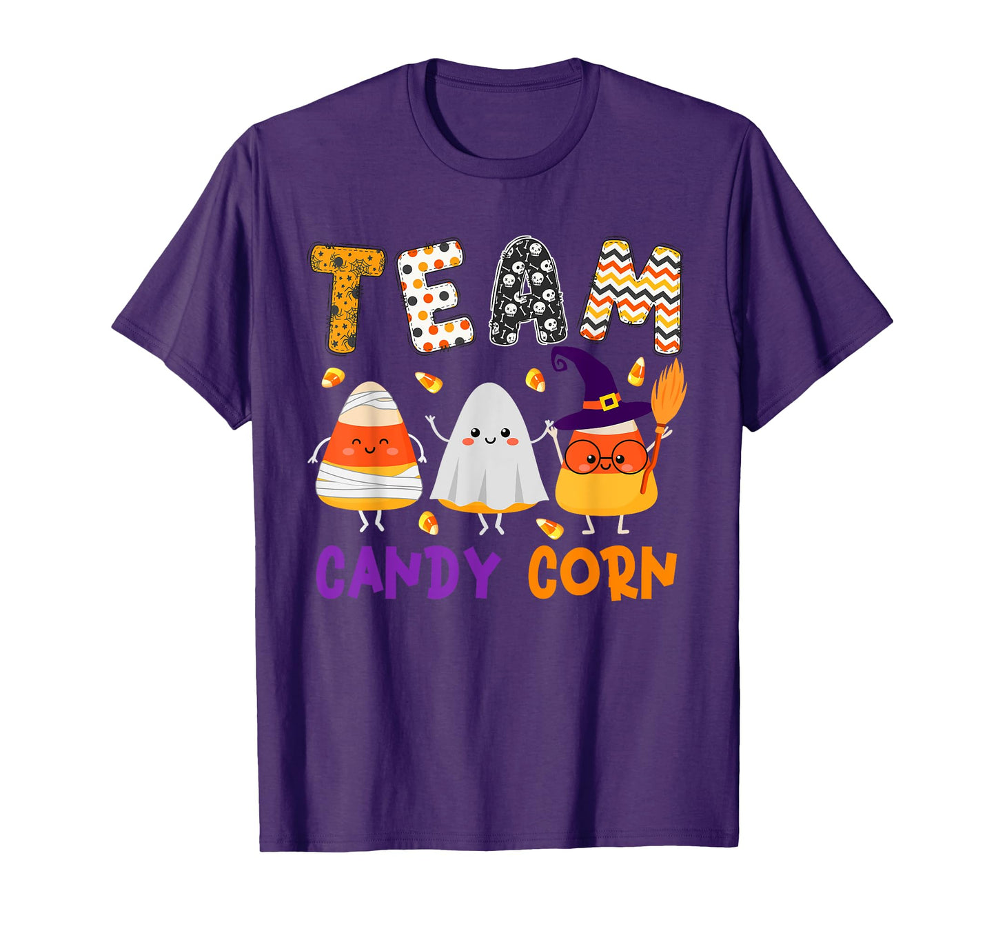 Team Candy Corn Halloween Candy Corns As Witch Boo Mummy T-Shirt