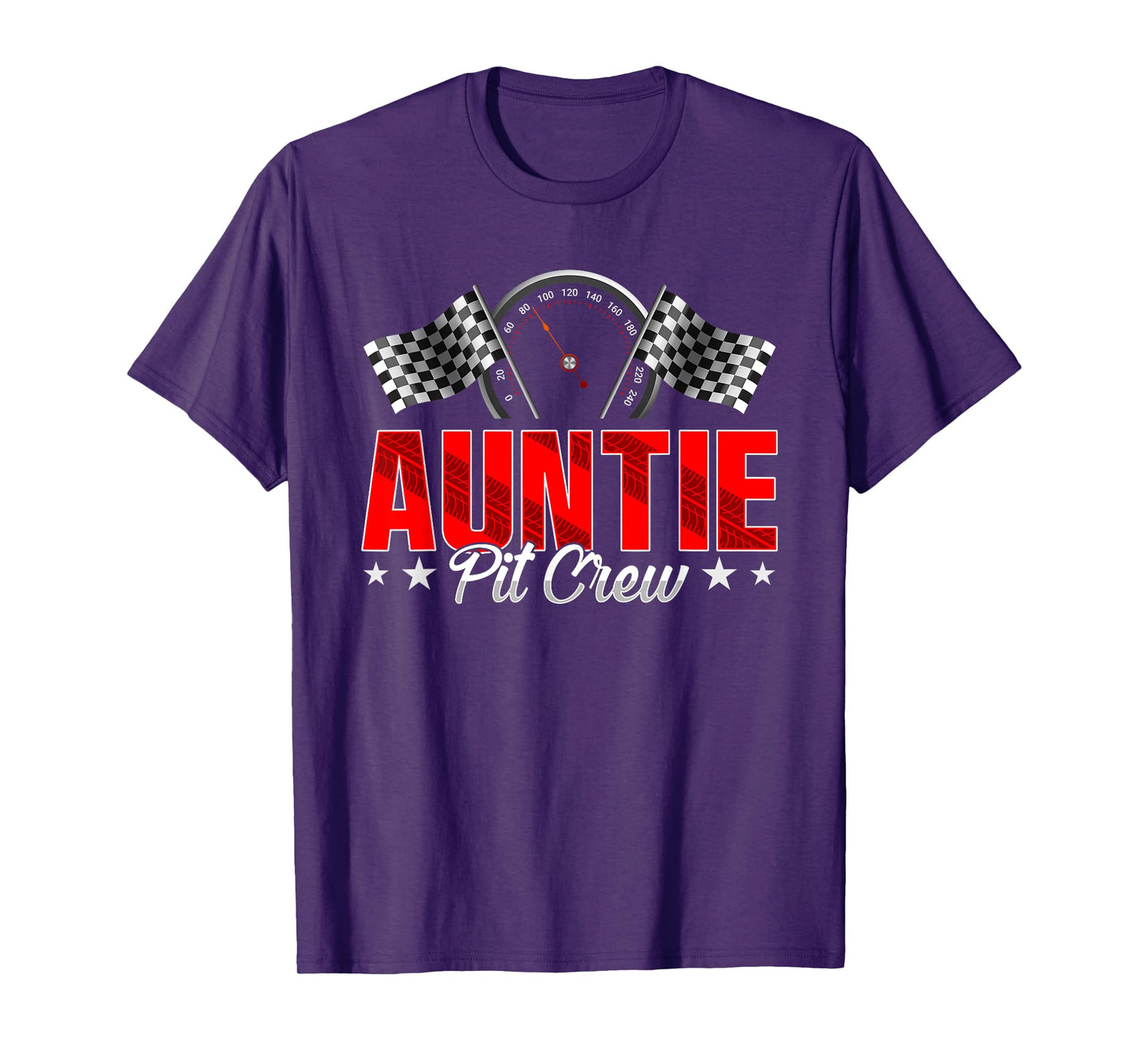 Race Car Birthday Party Racing Family Auntie Pit Crew T-Shirt