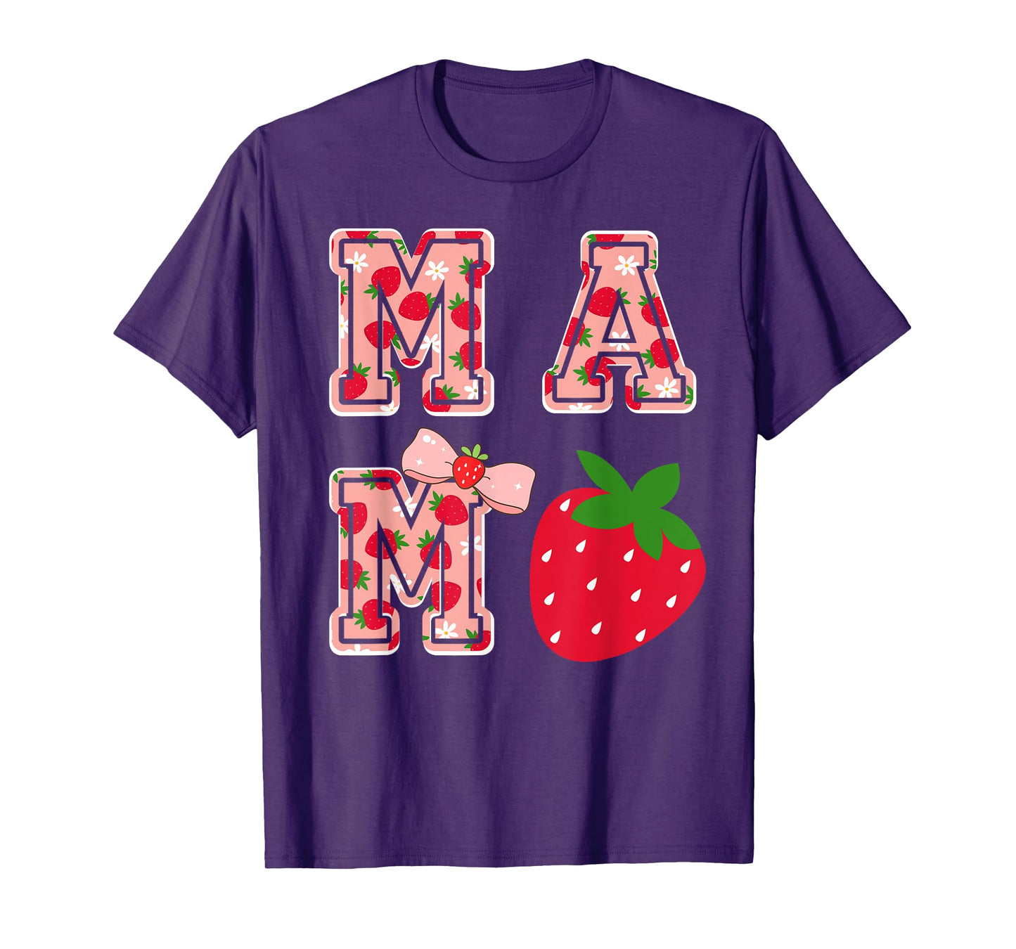 Mama Strawberry First Birthday Berry Mom Funny Strawberry T-Shirt