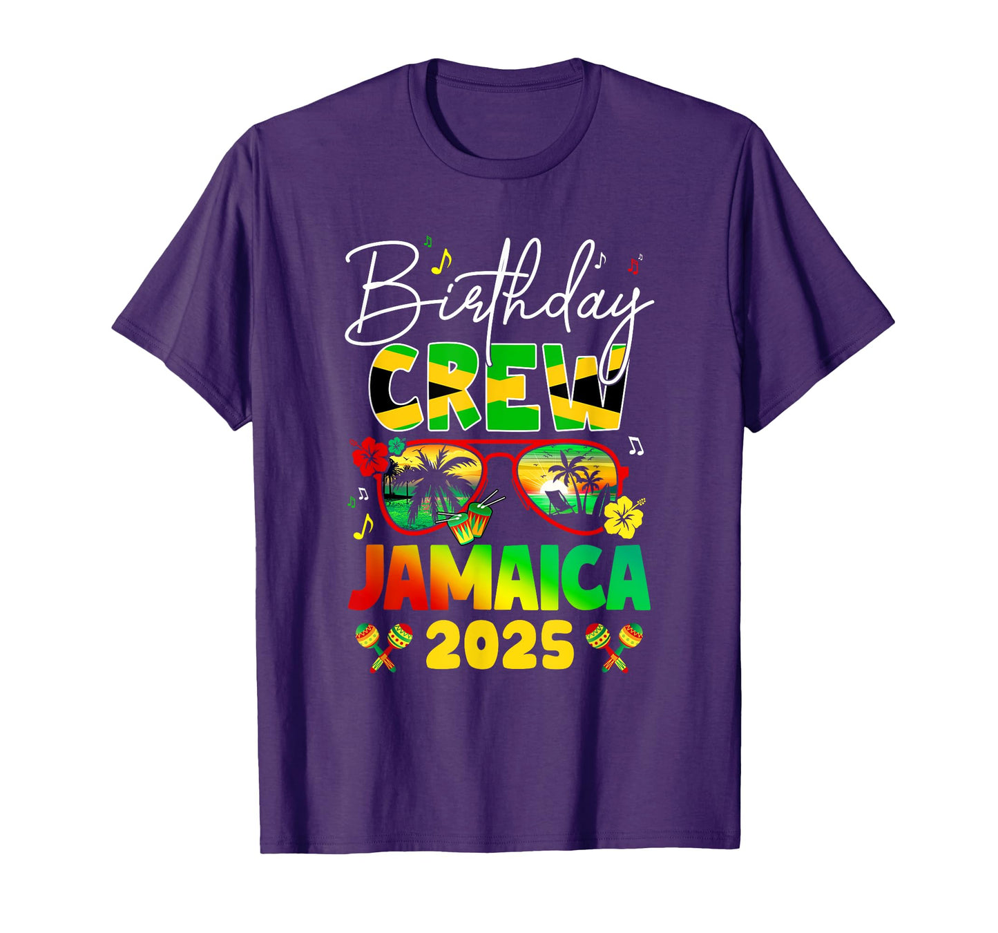 Birthday Crew Jamaica 2025 Birthday Girl Party Matching T-Shirt