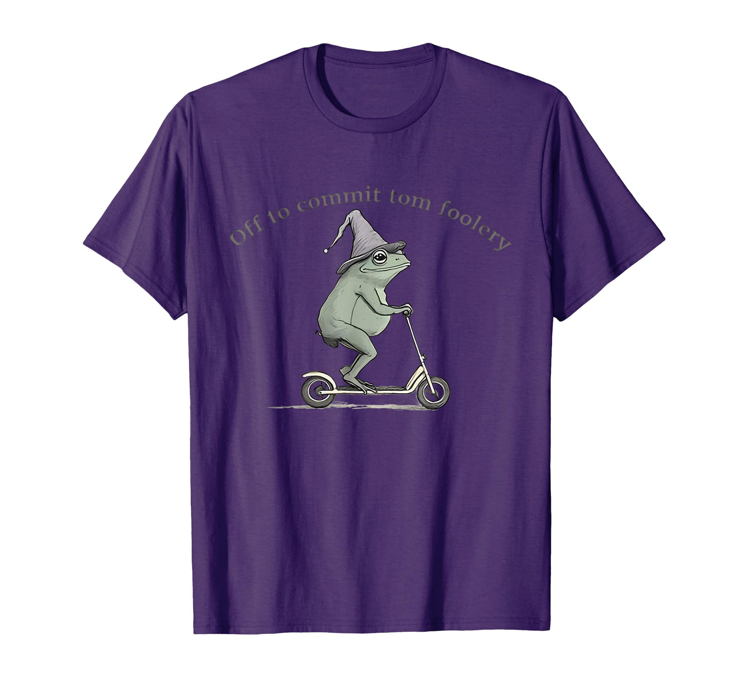 Off To Commit Tomfoolery Funny Frog Meme Men Women Kids T-Shirt