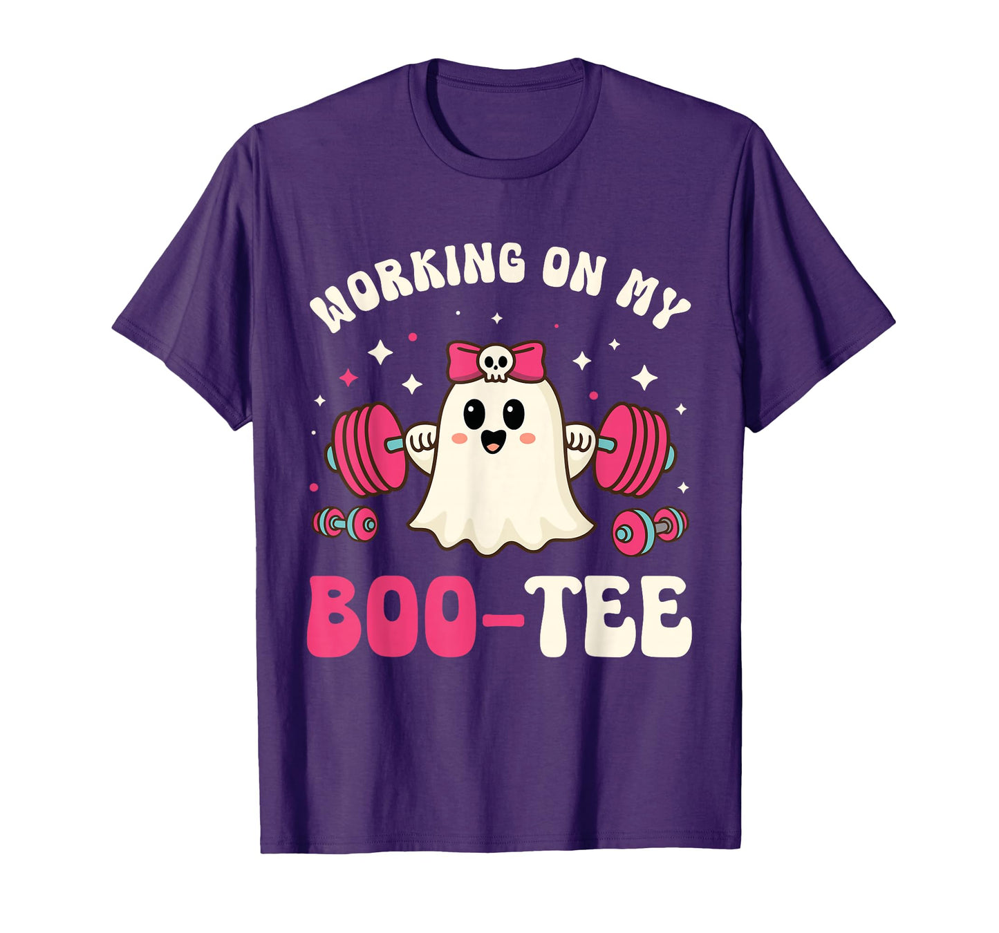 Working on My Boo tee Funny Gym Halloween Dead Lift Ghost T-Shirt