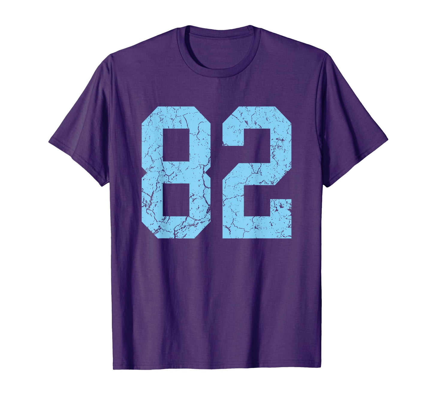 Distressed Baby Blue Number 82 Jersey Player Uniform #82 T-Shirt