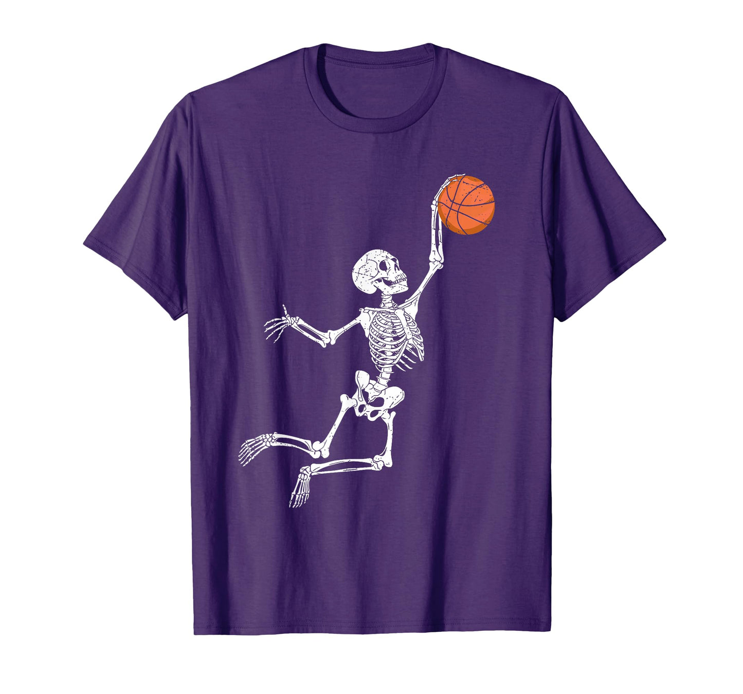 Basketball Skeleton Halloween Player Catcher Mens Boys Kids T-Shirt