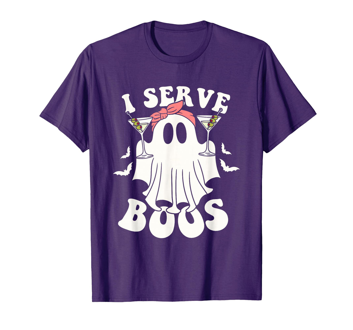 Halloween Bartender Ghost I Serve Boos Funny T-Shirt