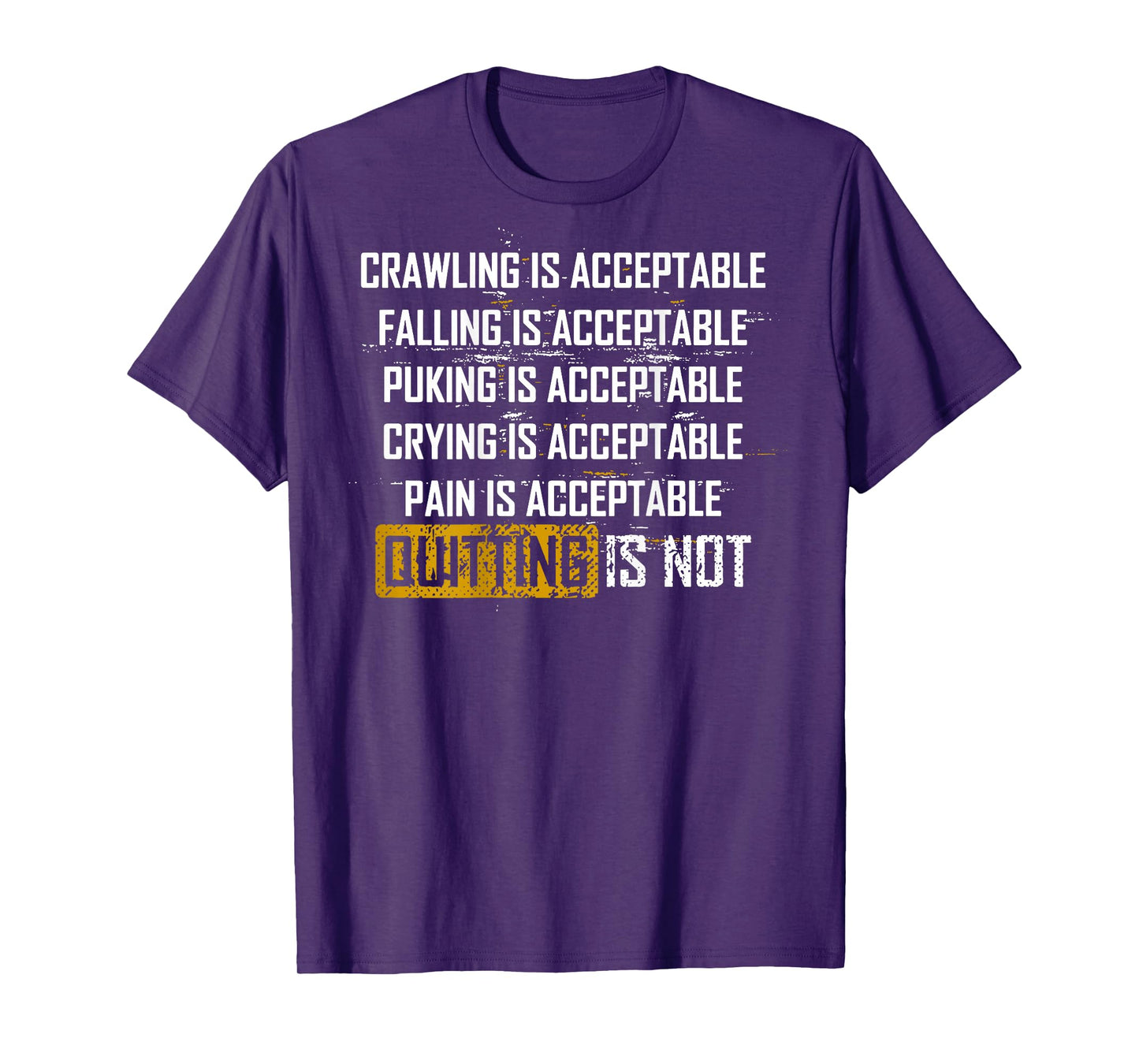 Crawling Is Acceptable Falling Is Acceptable (on back) T-Shirt