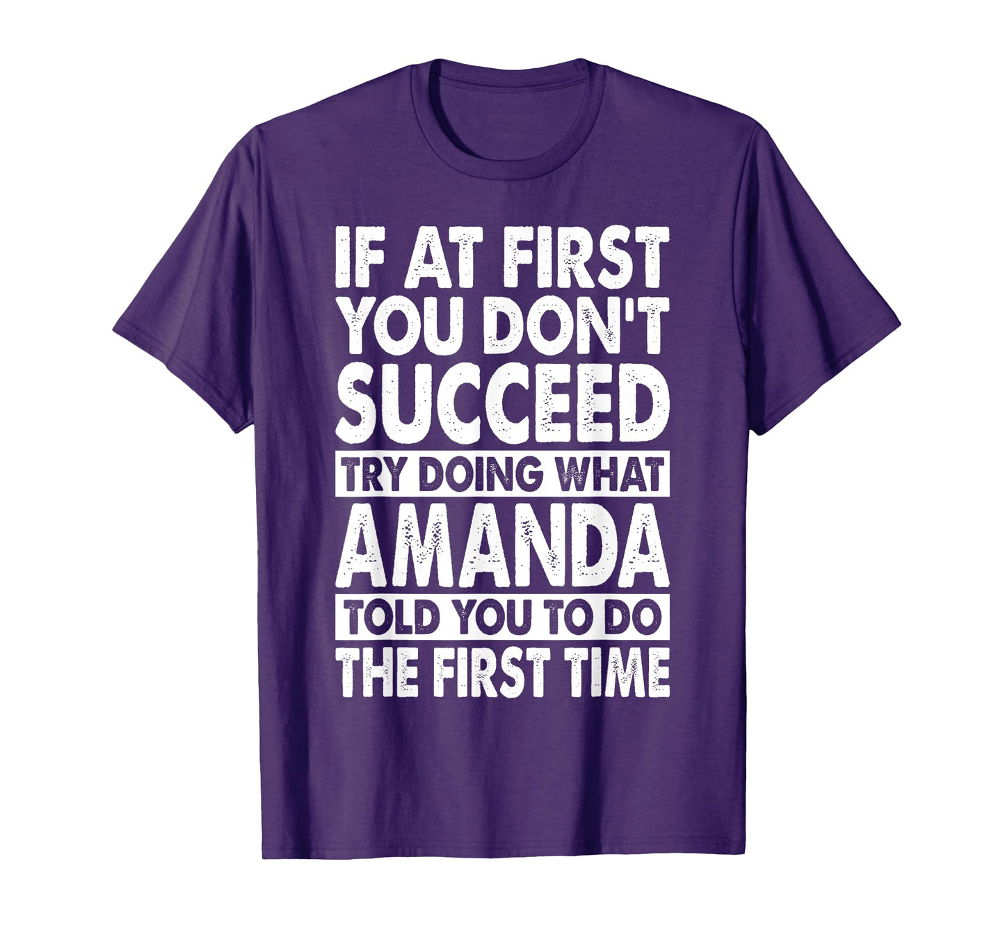 AMANDA Name Personalized Birthday Funny Christmas Joke T-Shirt
