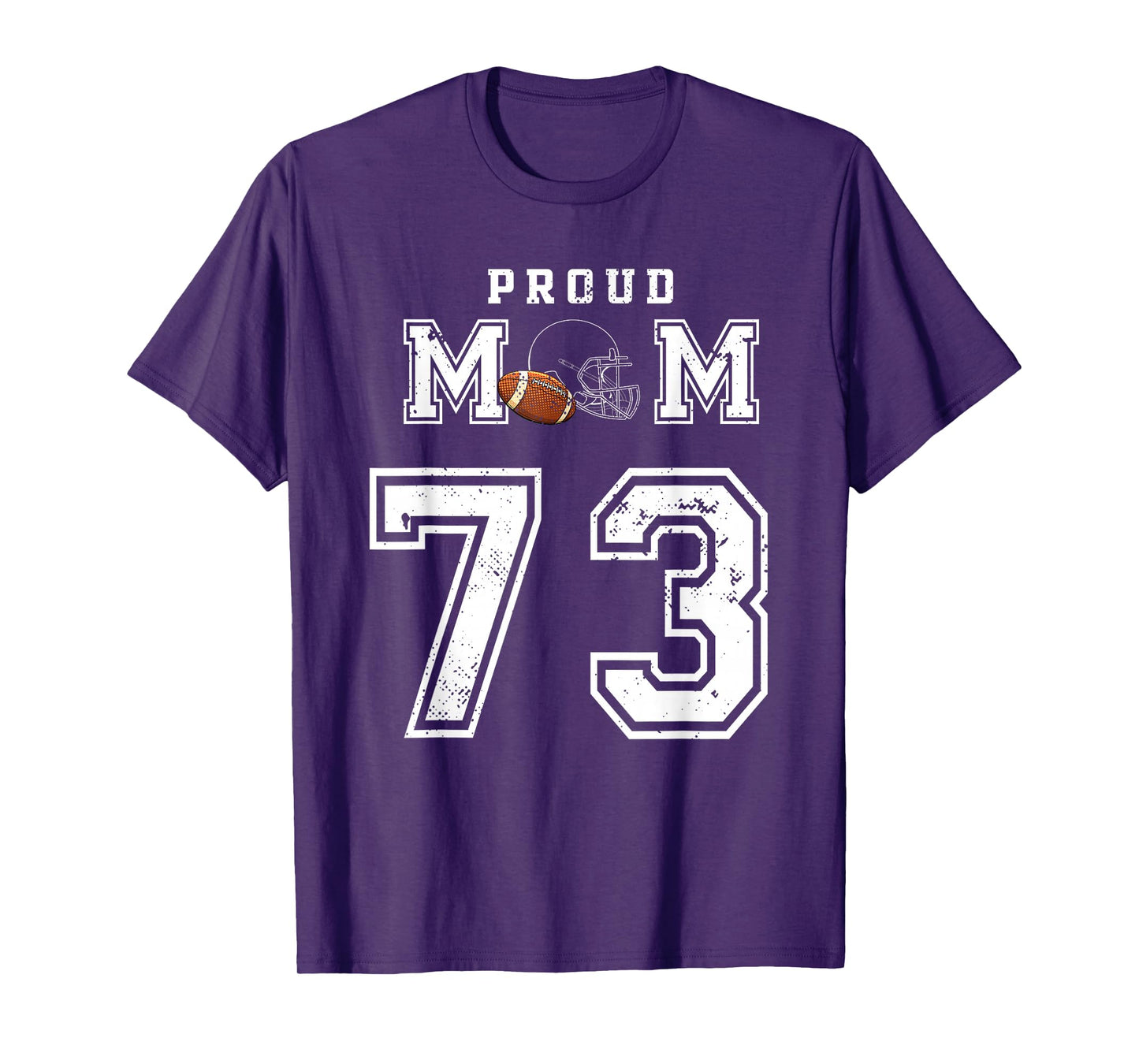 Custom Proud Football Mom Number 73 Personalized For Women T-Shirt