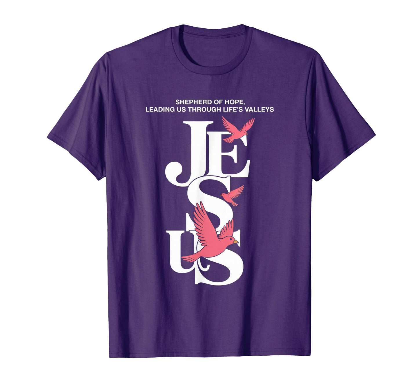 Jesus Hope & Pink Doves Christian Streetwear T-Shirt
