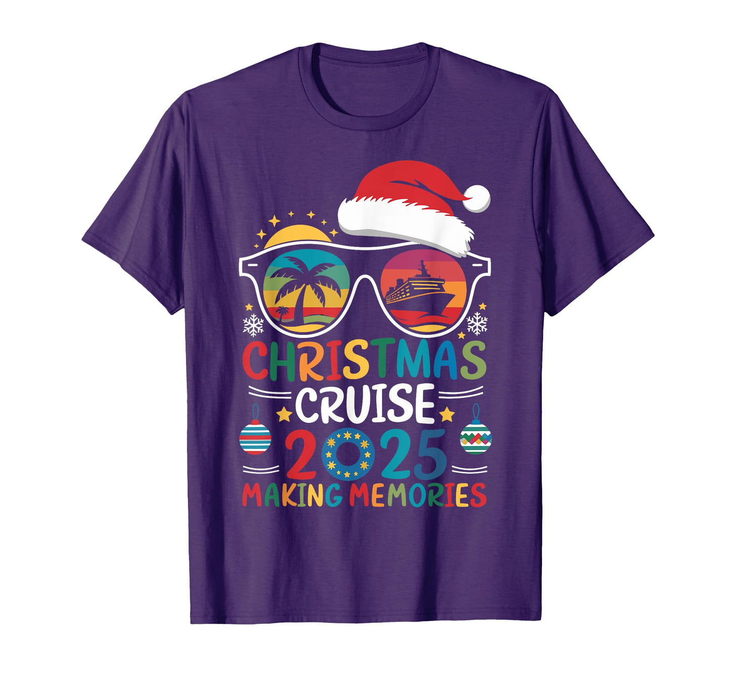 Christmas Cruise 2025 Men Women Kids Family Cruise Matching T-Shirt