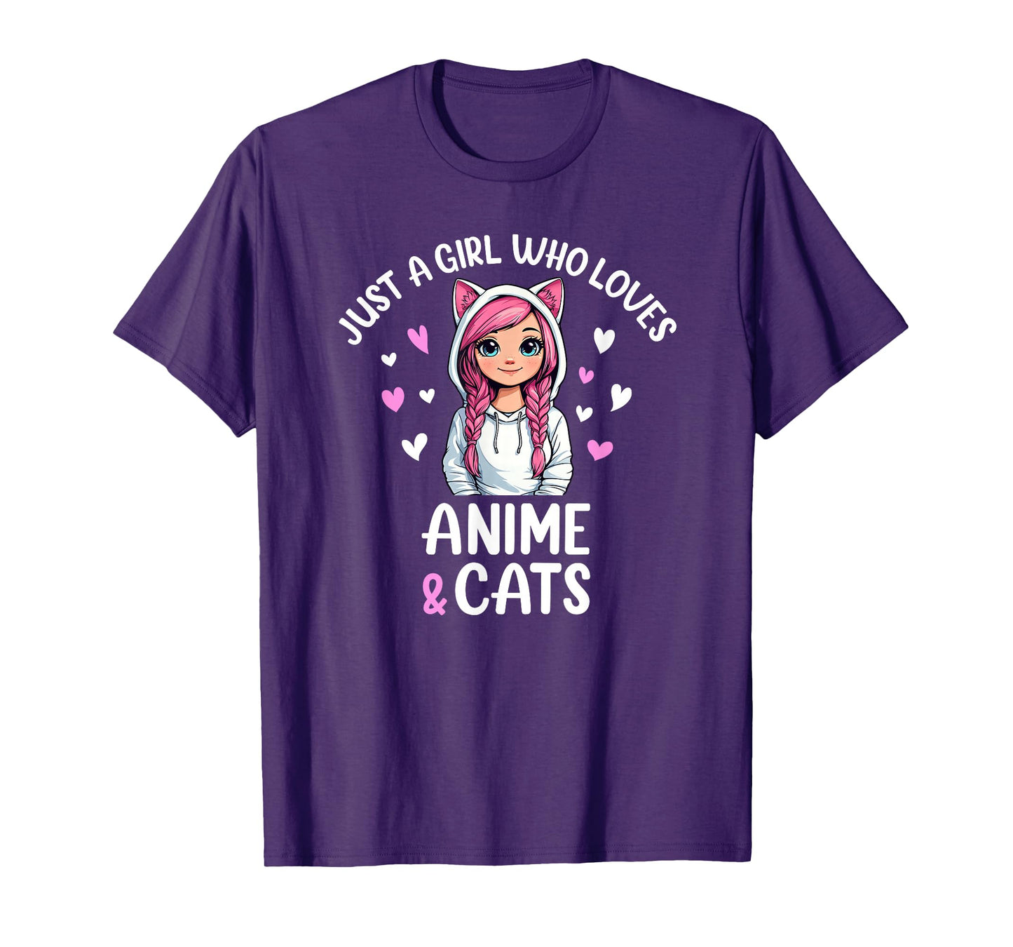 Just A Girl Who Loves Anime & Cats T-Shirt