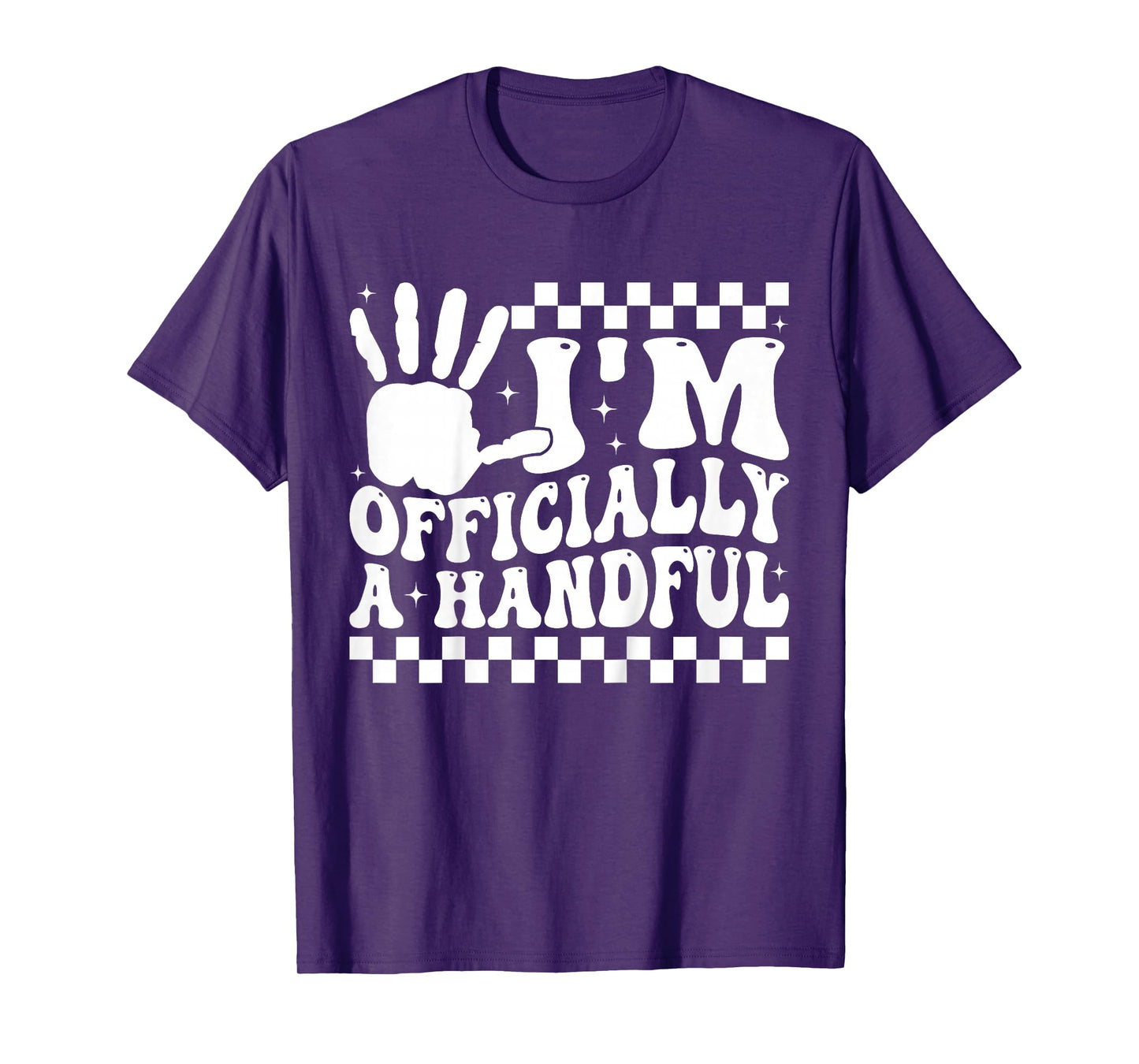 I'm Officially A Handful 5th Birthday Party 5 Year Old T-Shirt