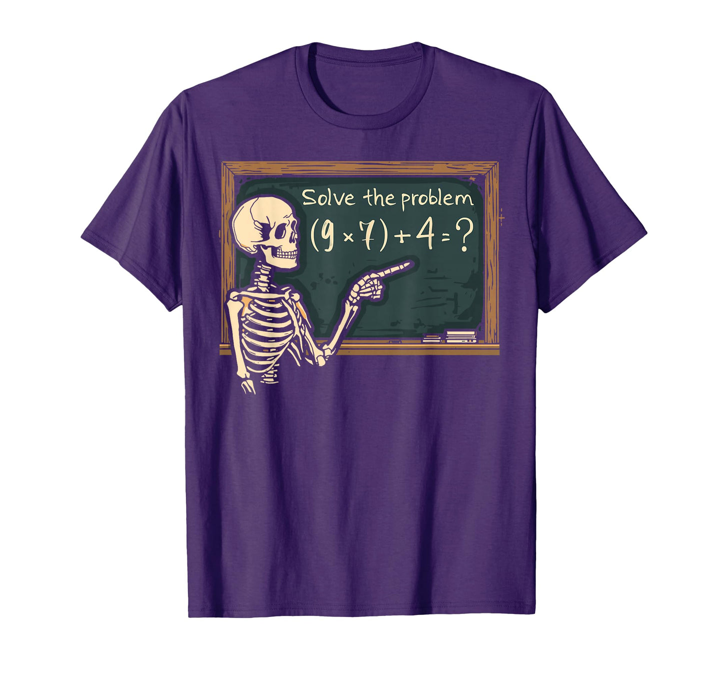 Funny 67 Meme Brainrot Joke Halloween Skeleton Math Teacher T-Shirt
