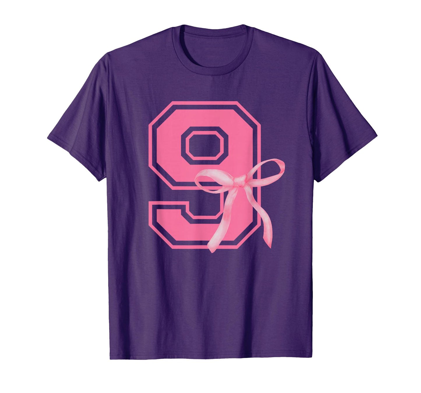 Birthday Party Coquette Bow 9 Year Old 9th Birthday Girl T-Shirt