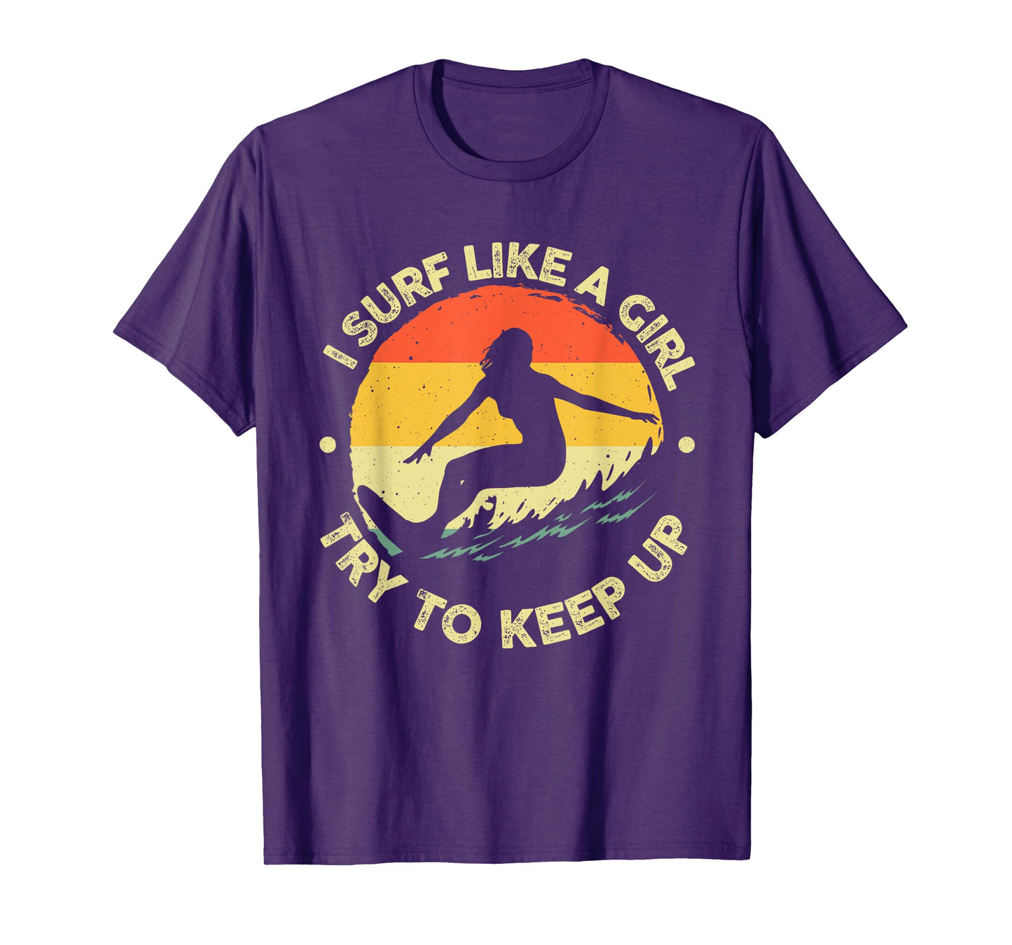 Best Surfing Art for Girls Women Beach Surfer Surfing Lover T-Shirt