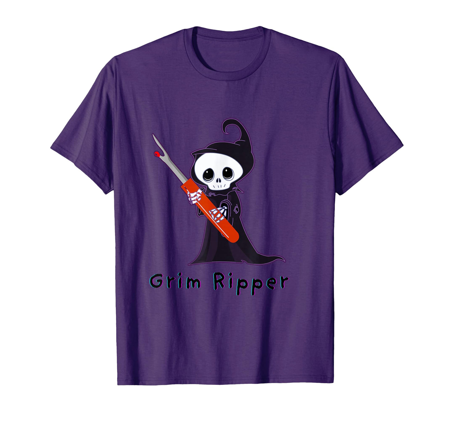 Grim Ripper | Funny Sewing & Quilting Pun with Seam Ripper T-Shirt