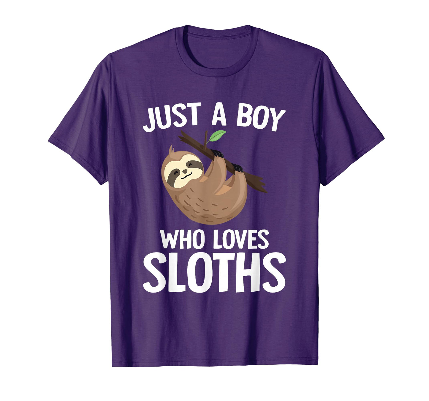 Just A Boy Who Loves Sloths Boys Toddler Sloth Lover T-Shirt