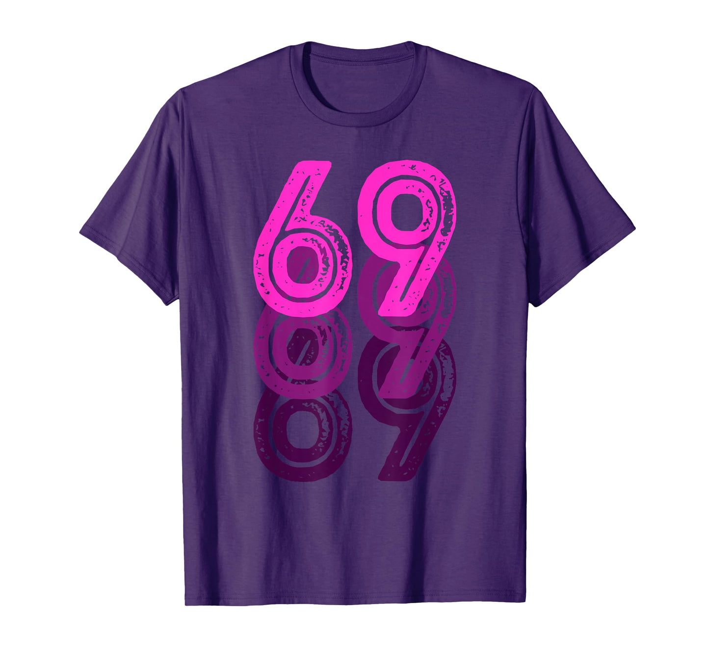 Number 69 Pink Best Classic College Style Birthday Funny T-Shirt