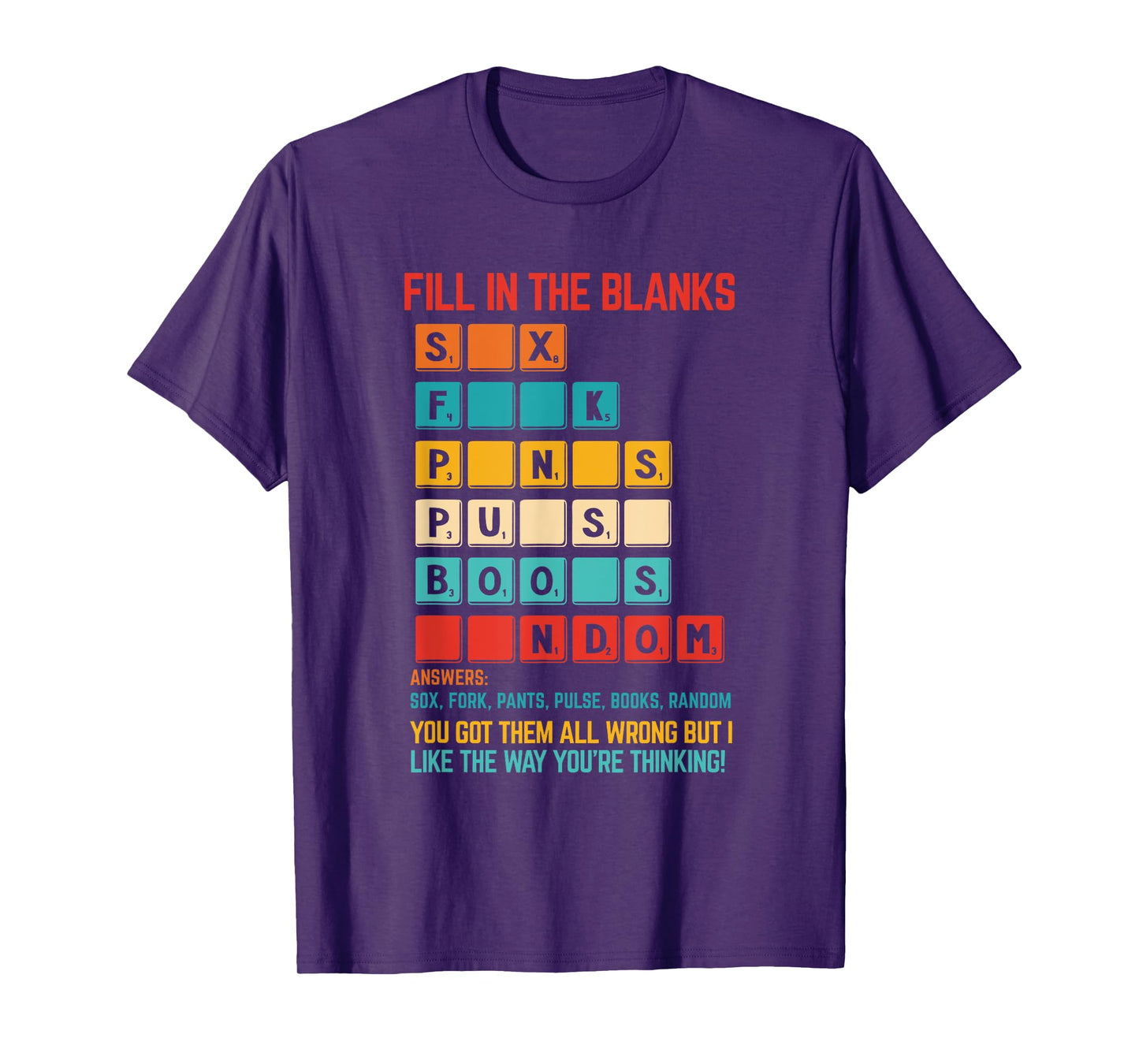 Dirty Mind Test Fill In The Blanks Vintage Design T-Shirt