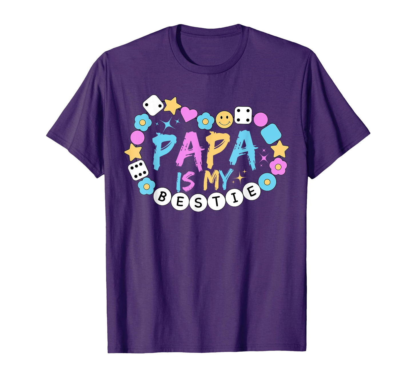 Papa Is My Bestie Funny BFF Dad Daddy Father Best Friend T-Shirt