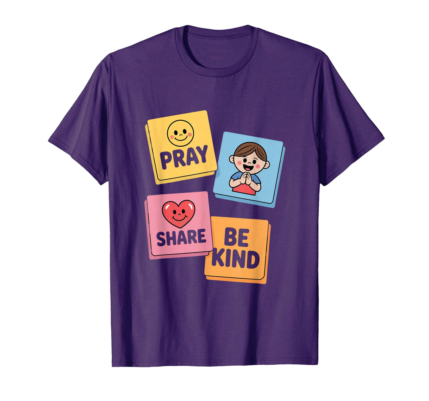 Pray Share Be Kind Kids Christian Sunday School T-Shirt