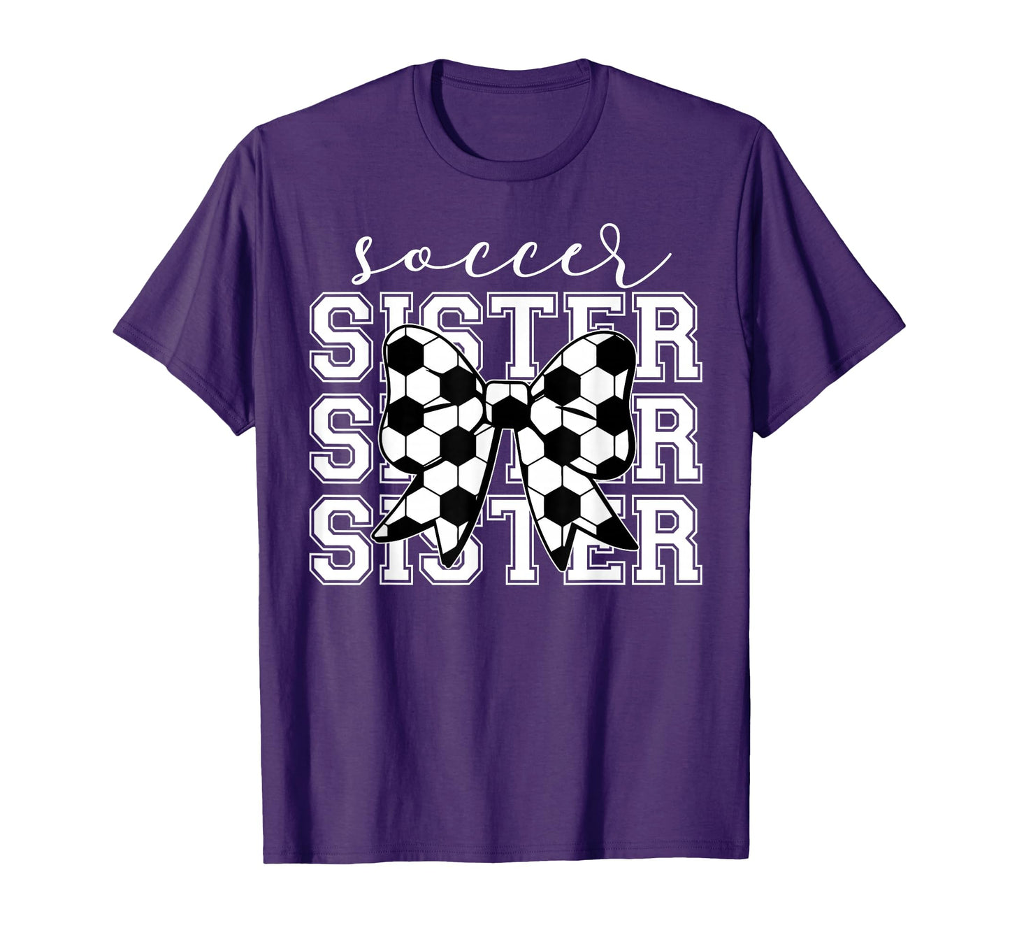 Soccer Sister Vintage Sport Lover Sister Mothers Da T-Shirt