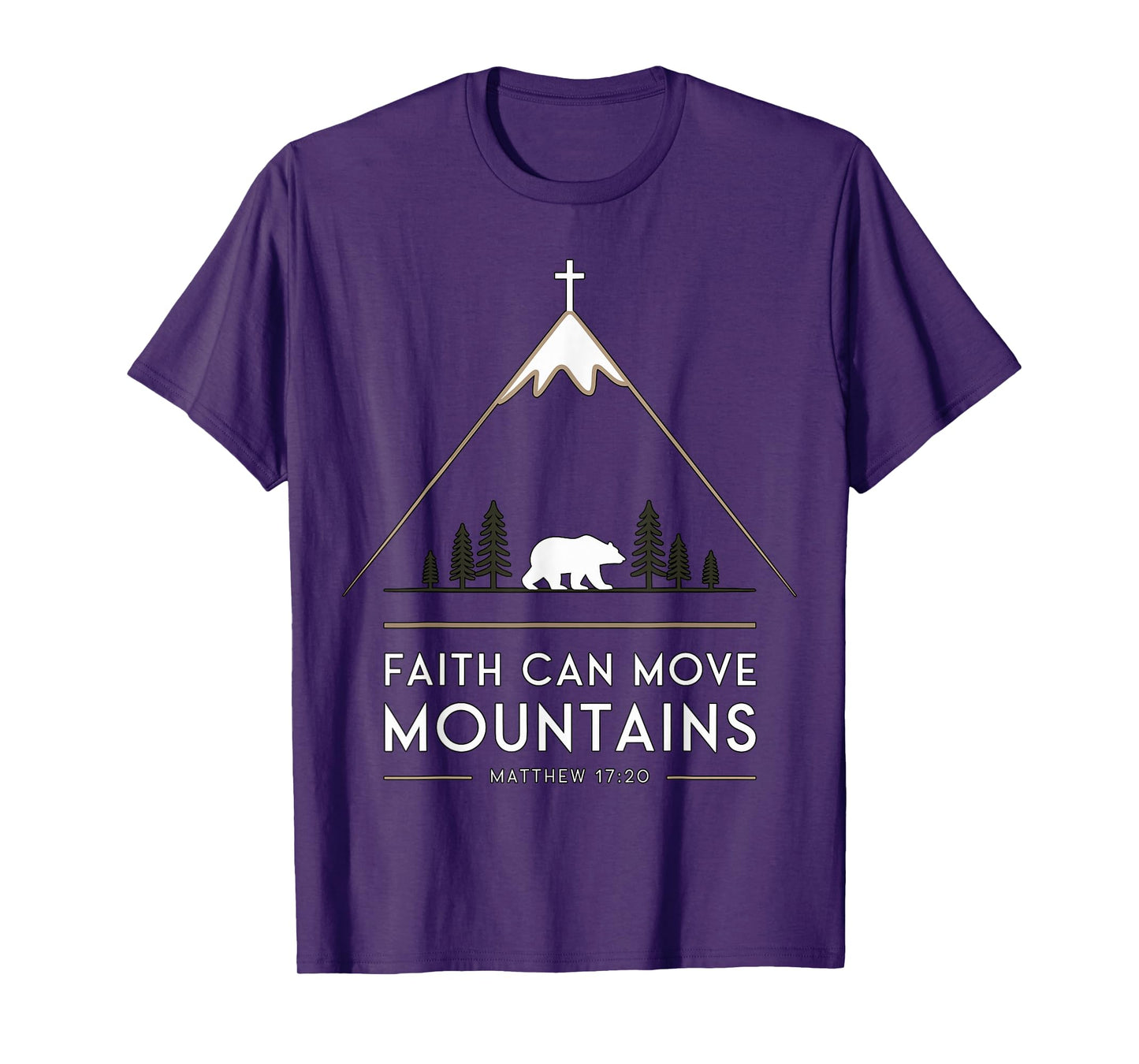 Faith Can Move Mountains Matthew 17-20 Christian T-Shirt