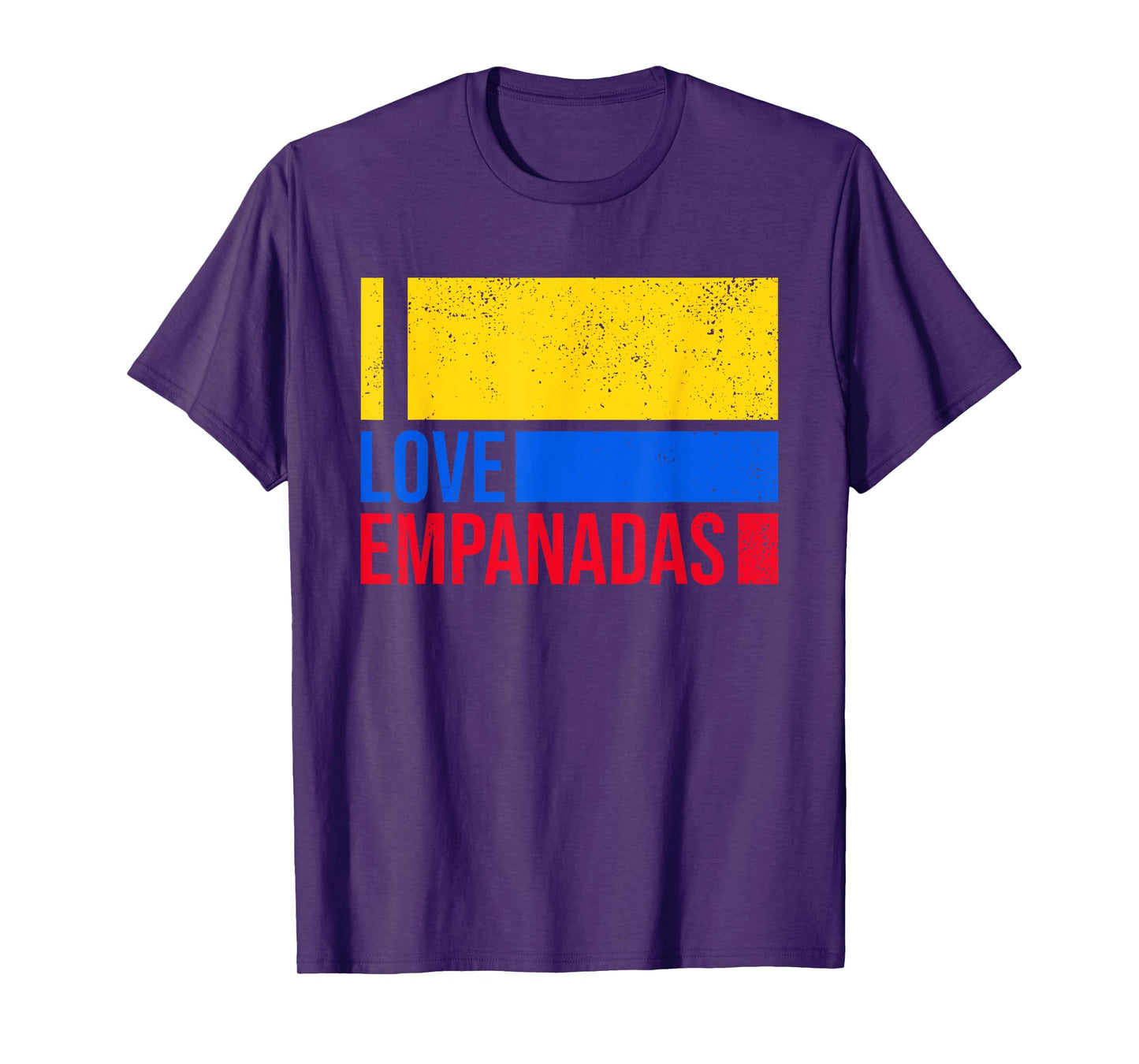I Love Empanadas Colombia Flag Vintage Colombian Empanadas T-Shirt