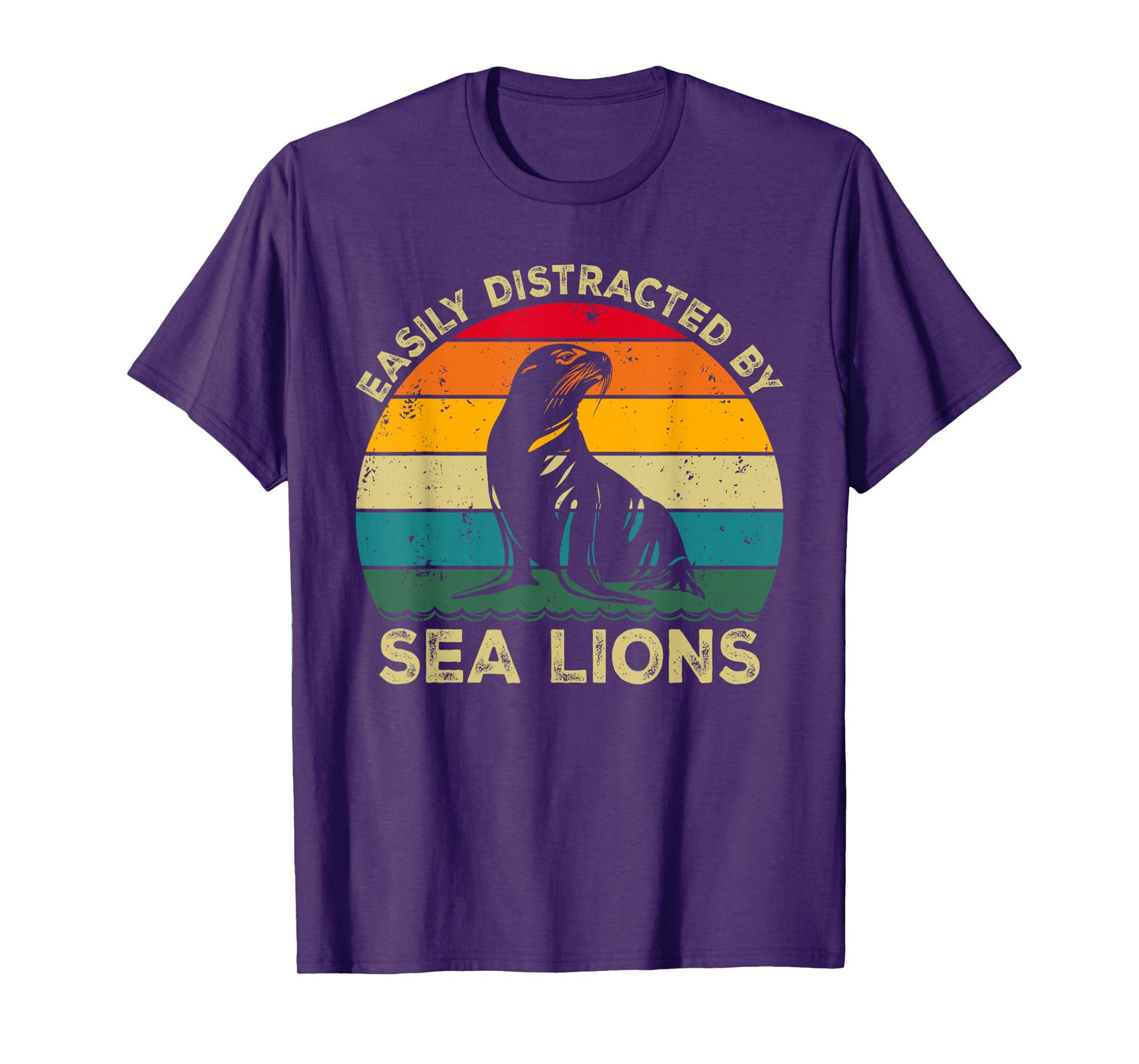 Easily Distracted By Sea Lions, Funny Cute Sea Lion Lovers T-Shirt