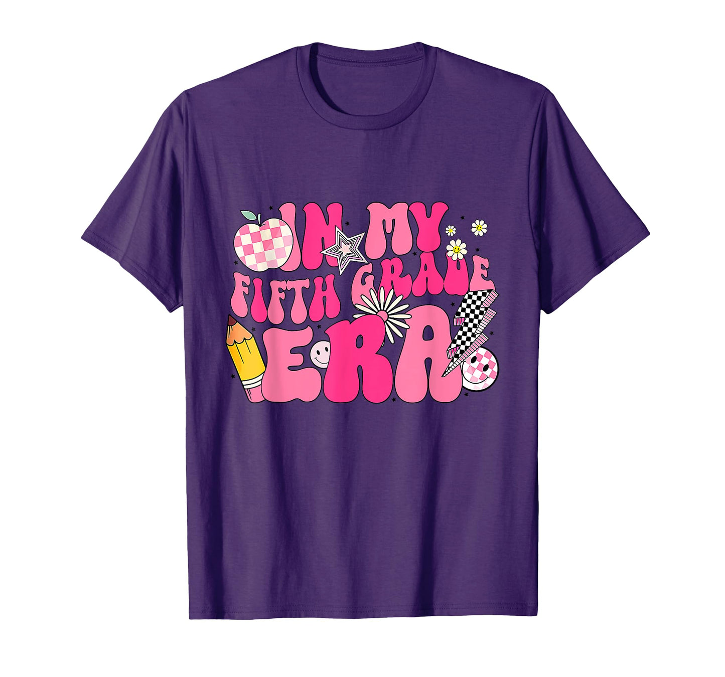 In My 5th Grade Era Groovy Last Day Of Fifth Grade Graduate T-Shirt