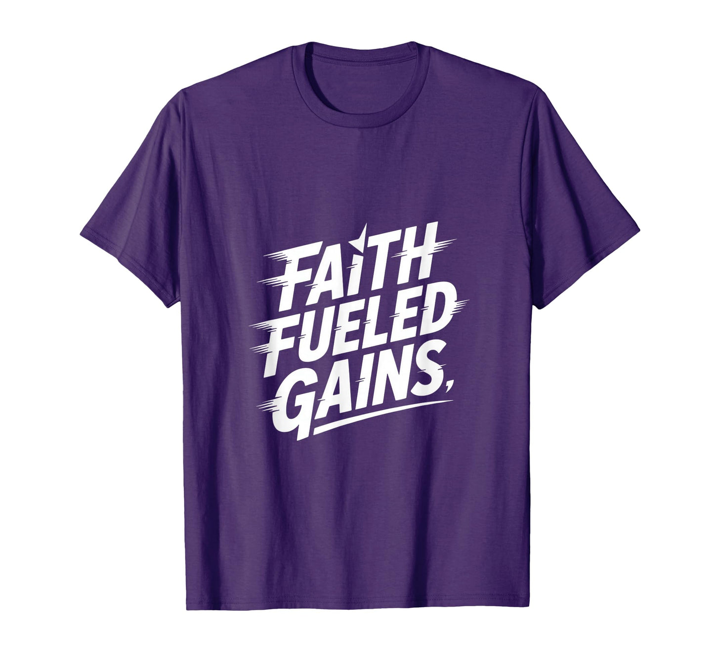 Christian Faith Fueled Gains Gym Fitness Motivation T-Shirt