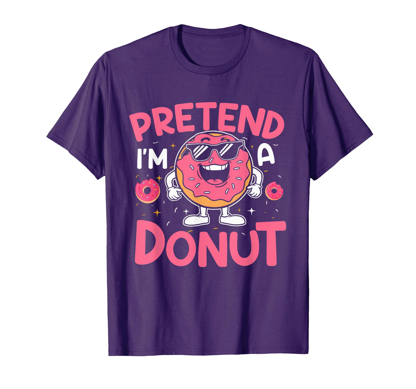 Pretend I'm A Donut Funny Lazy Halloween Matching Costume T-Shirt