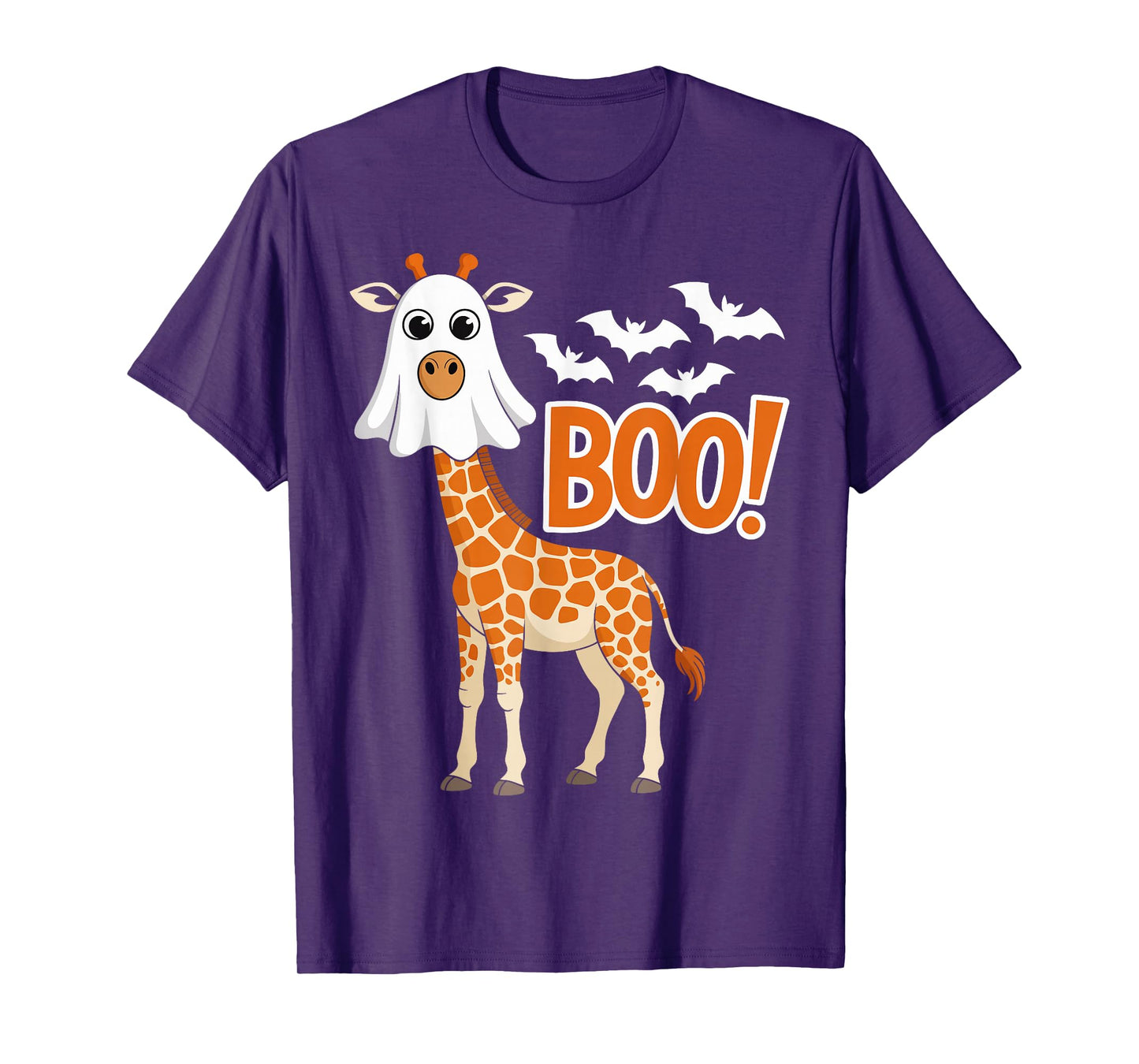 Boo Giraffe Costume Funny Animal Lovers Halloween T-Shirt