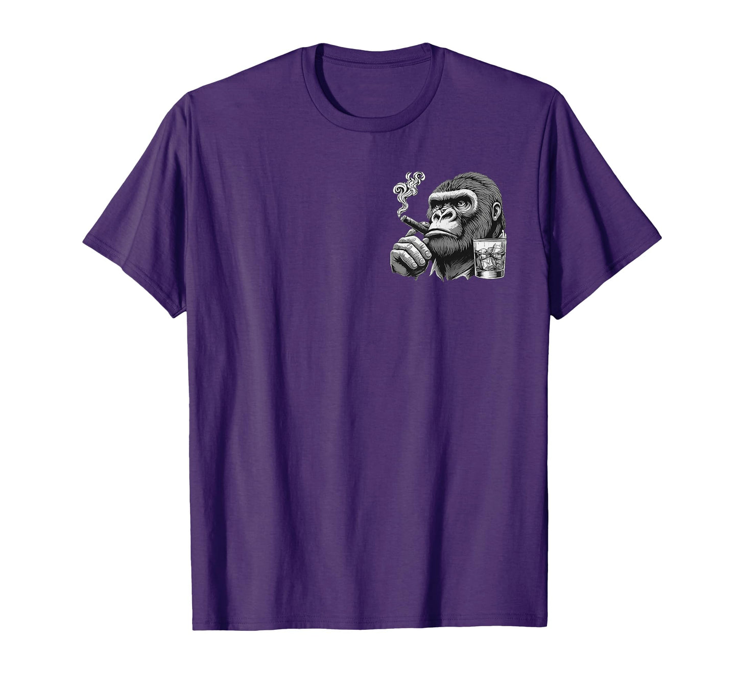 I Like Whiskey and Cigars and Maybe 3 People Monkey 2 Sides T-Shirt