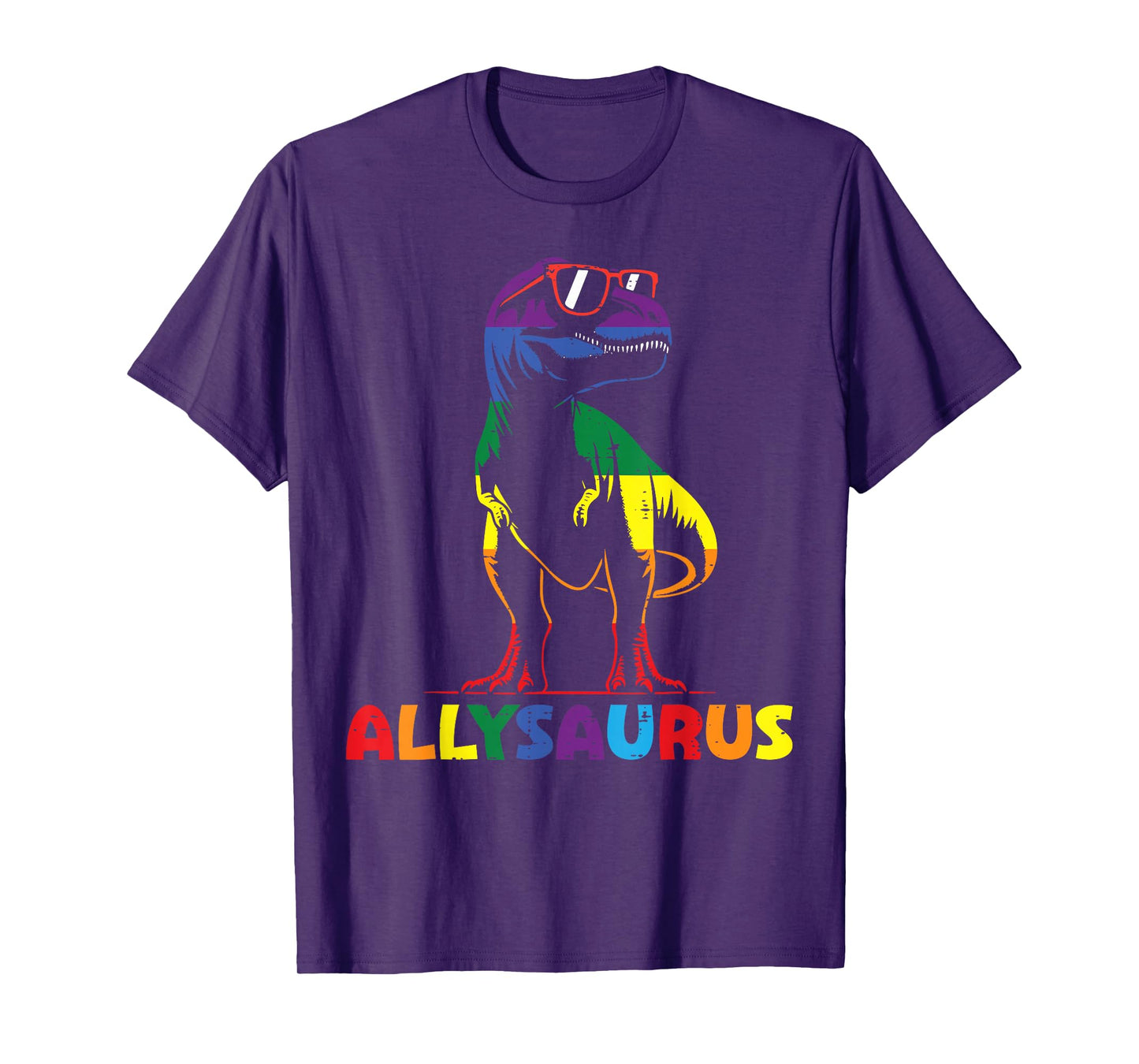 Gay Pride Month Allysaurus Dino Trex LGBTQ Ally Boys Kids T-Shirt