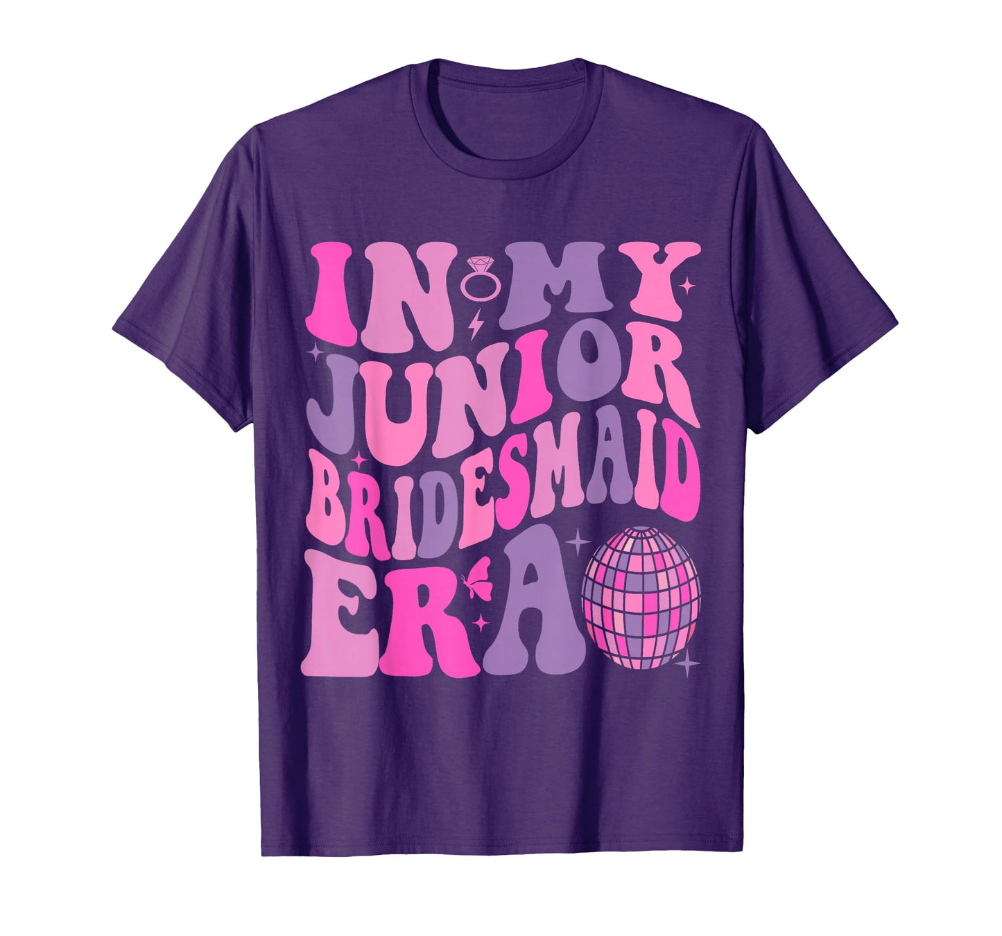 Groovy In My Junior Bridesmaid Era Wedding Bride Engagement T-Shirt