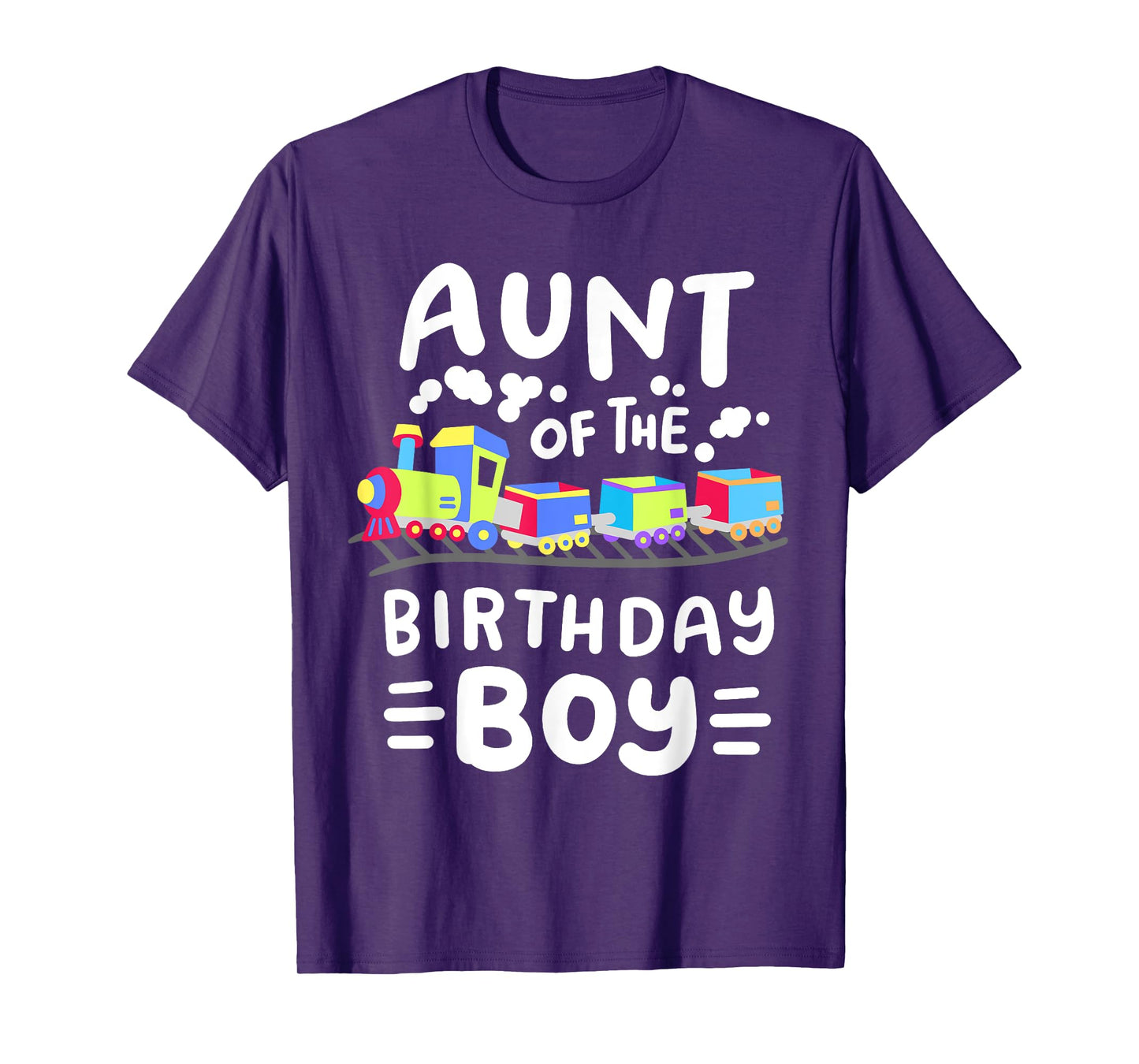 Aunt of the Birthday Boy Choo Choo Train Family Matching T-Shirt
