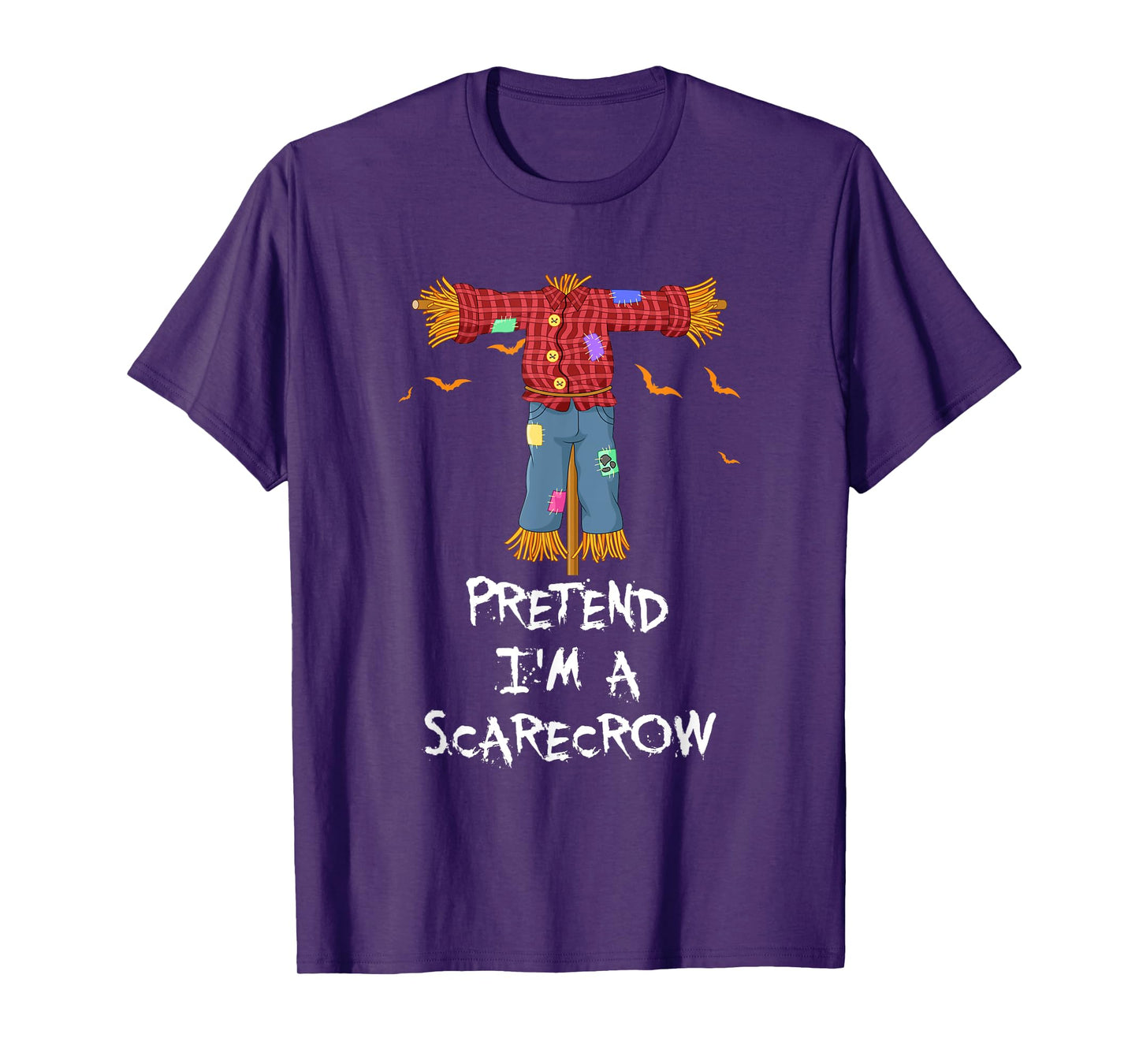 Pretend I'm A Scarecrow Funny Lazy Halloween Costume Joke T-Shirt