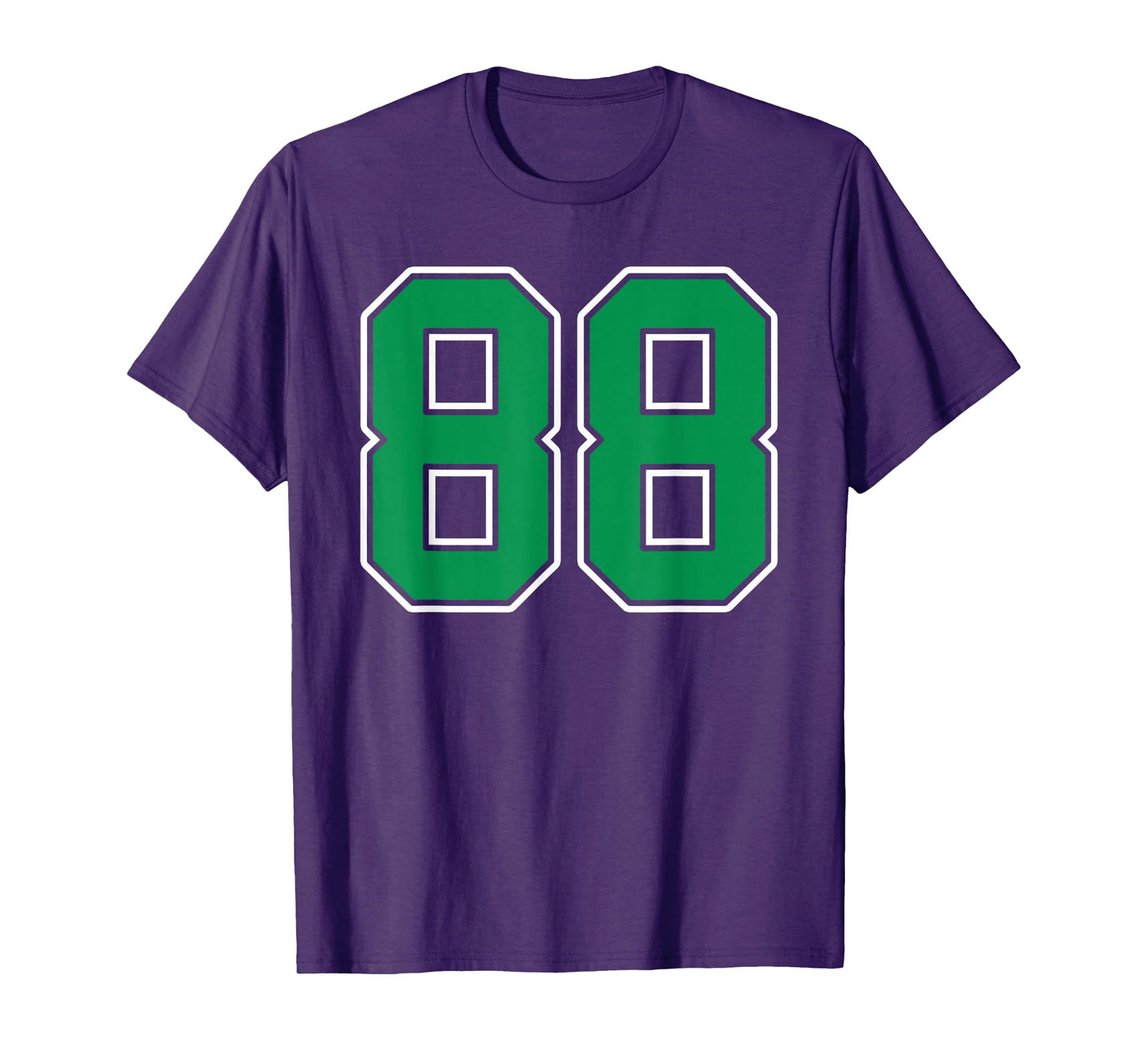 Kelly Green White Number 88 Jersey Player Uniform #88 T-Shirt