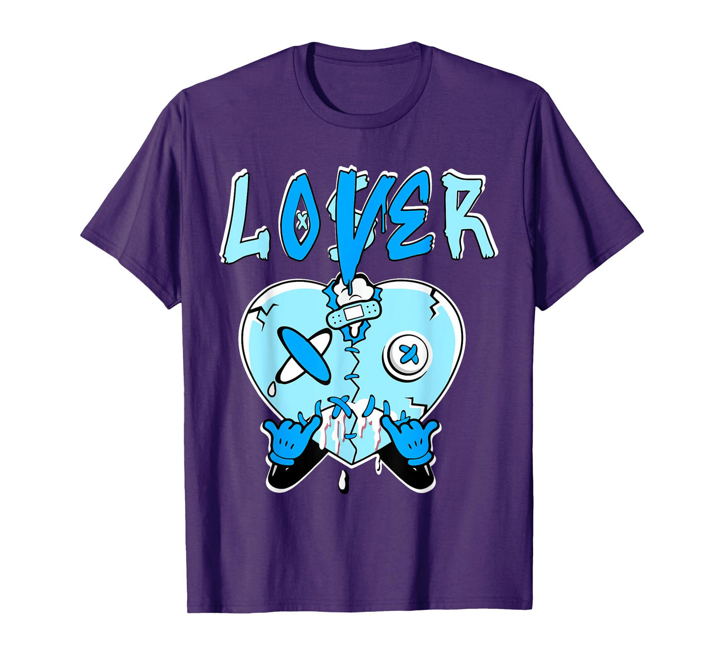 Loser Lover Light Blue Drip Heart Matching Outfit Men Women T-Shirt